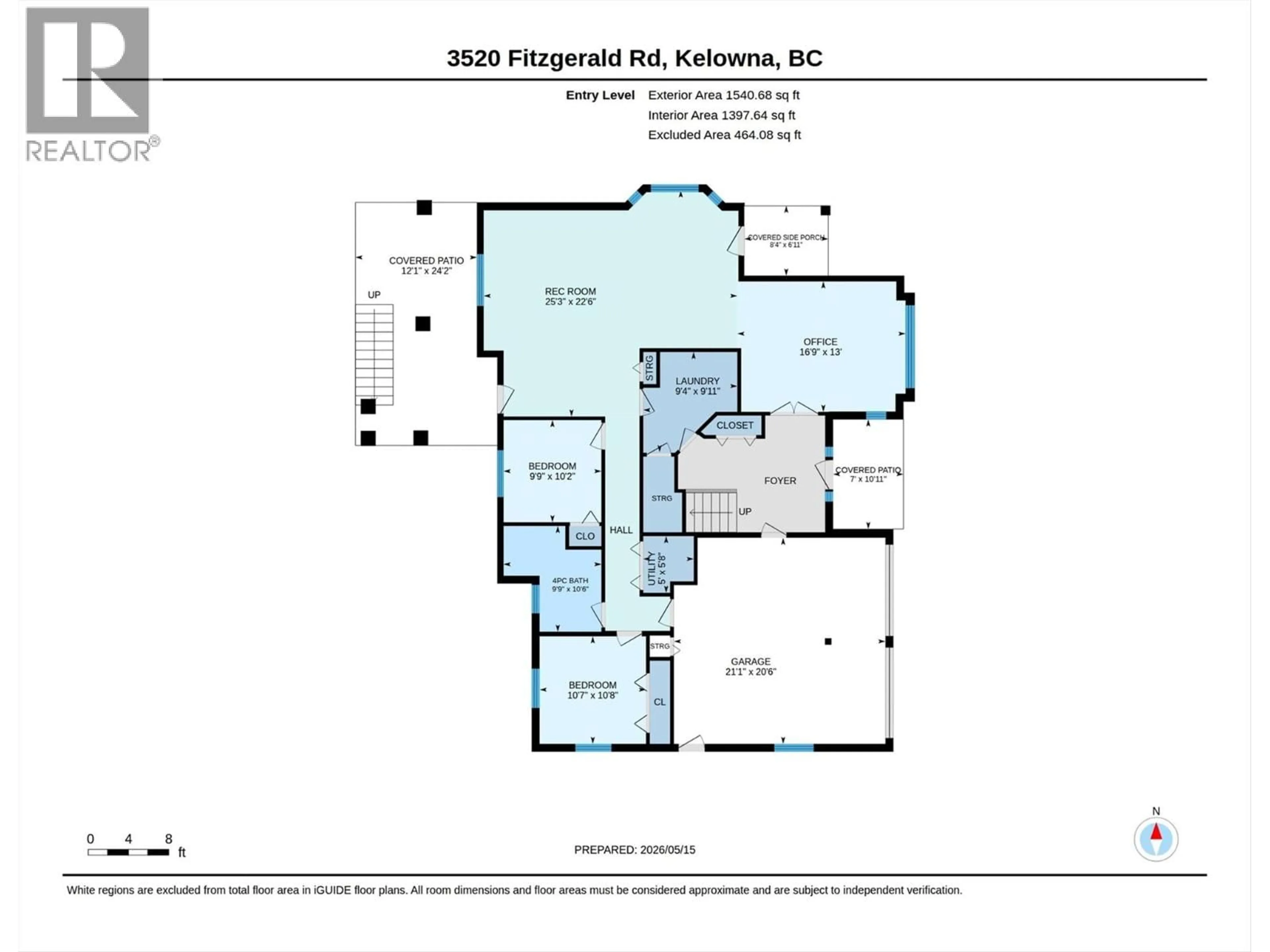 Floor plan for 3520 FITZGERALD ROAD, Kelowna British Columbia V1W4G5