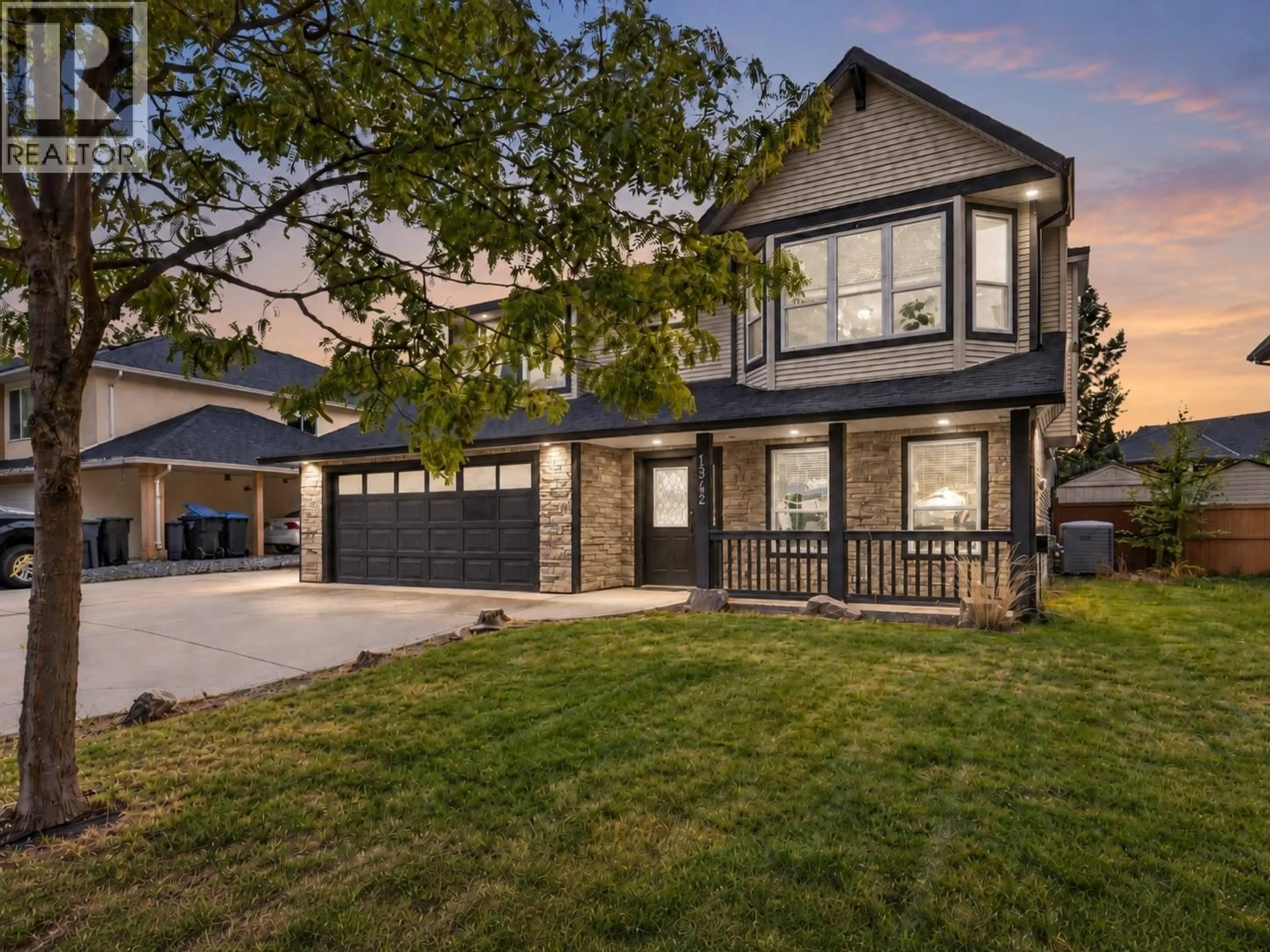 Home with brick exterior material, street for 1342 FRIESEN ROAD, Kelowna British Columbia V1X7P7