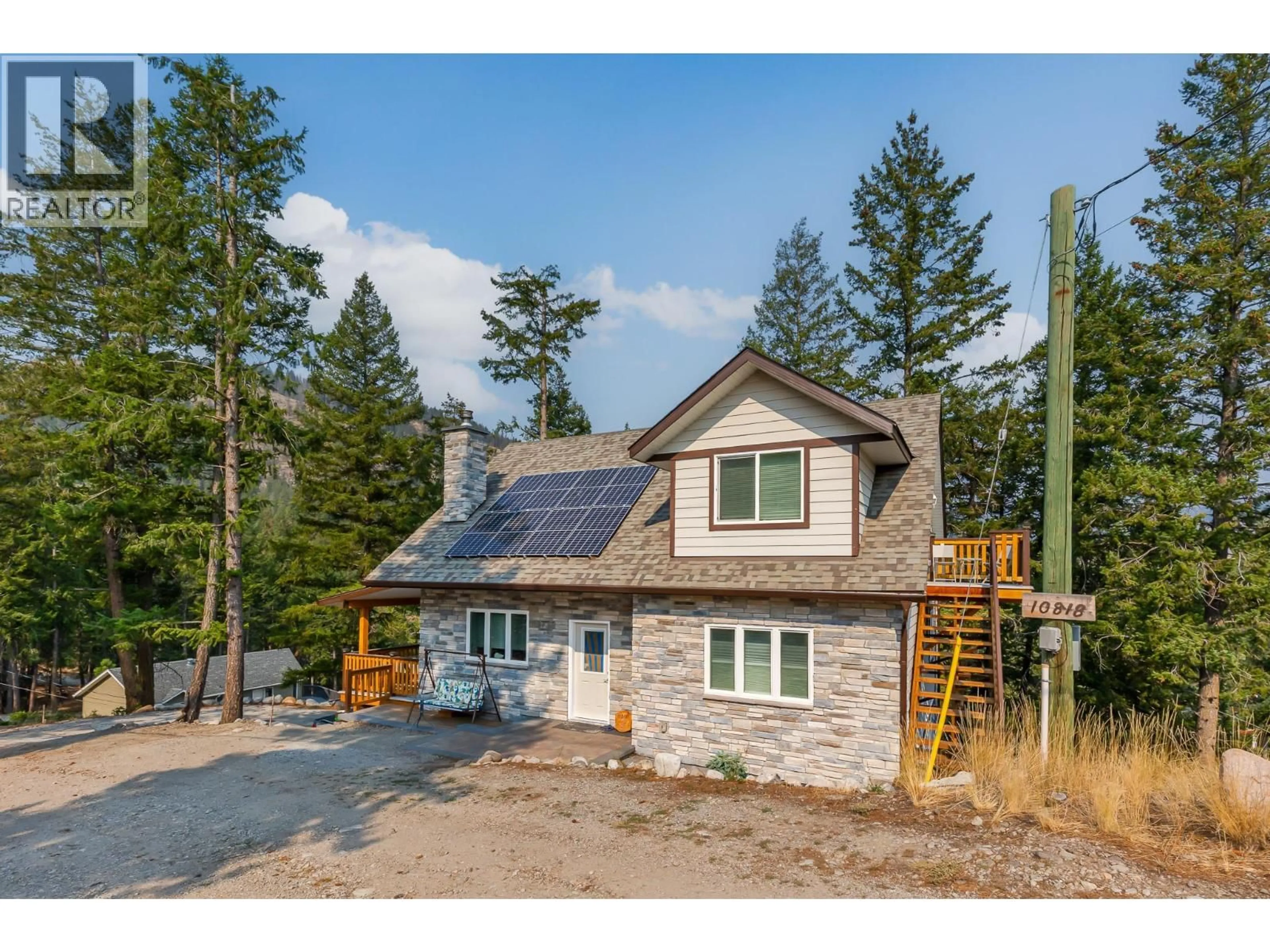 A pic from outside/outdoor area/front of a property/back of a property/a pic from drone, unknown for 10818 WESTSHORE ROAD, Vernon British Columbia V1H2C3