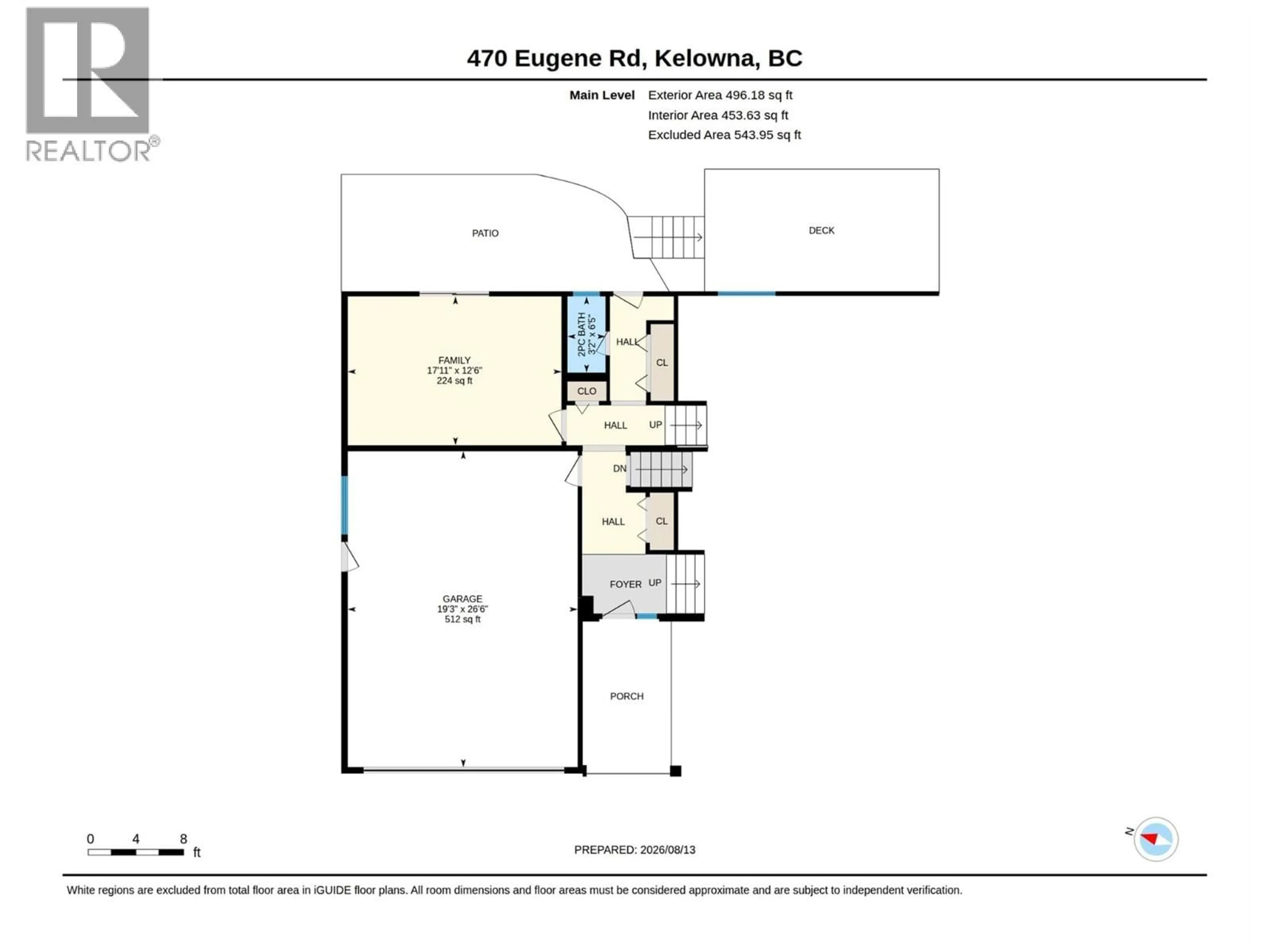 Floor plan for 470 EUGENE ROAD, Kelowna British Columbia V1X2M4