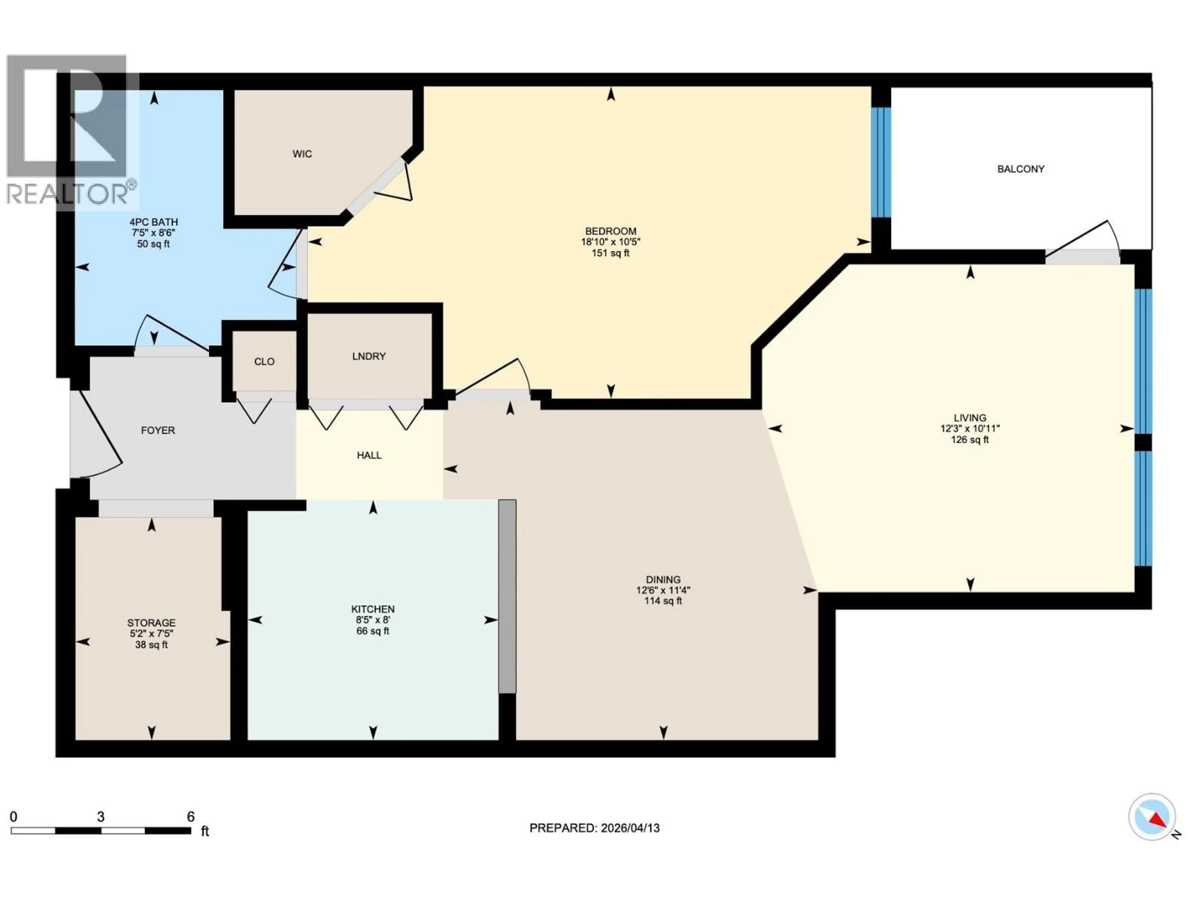 Floor plan for 206 - 555 YATES ROAD, Kelowna British Columbia V1V2V2