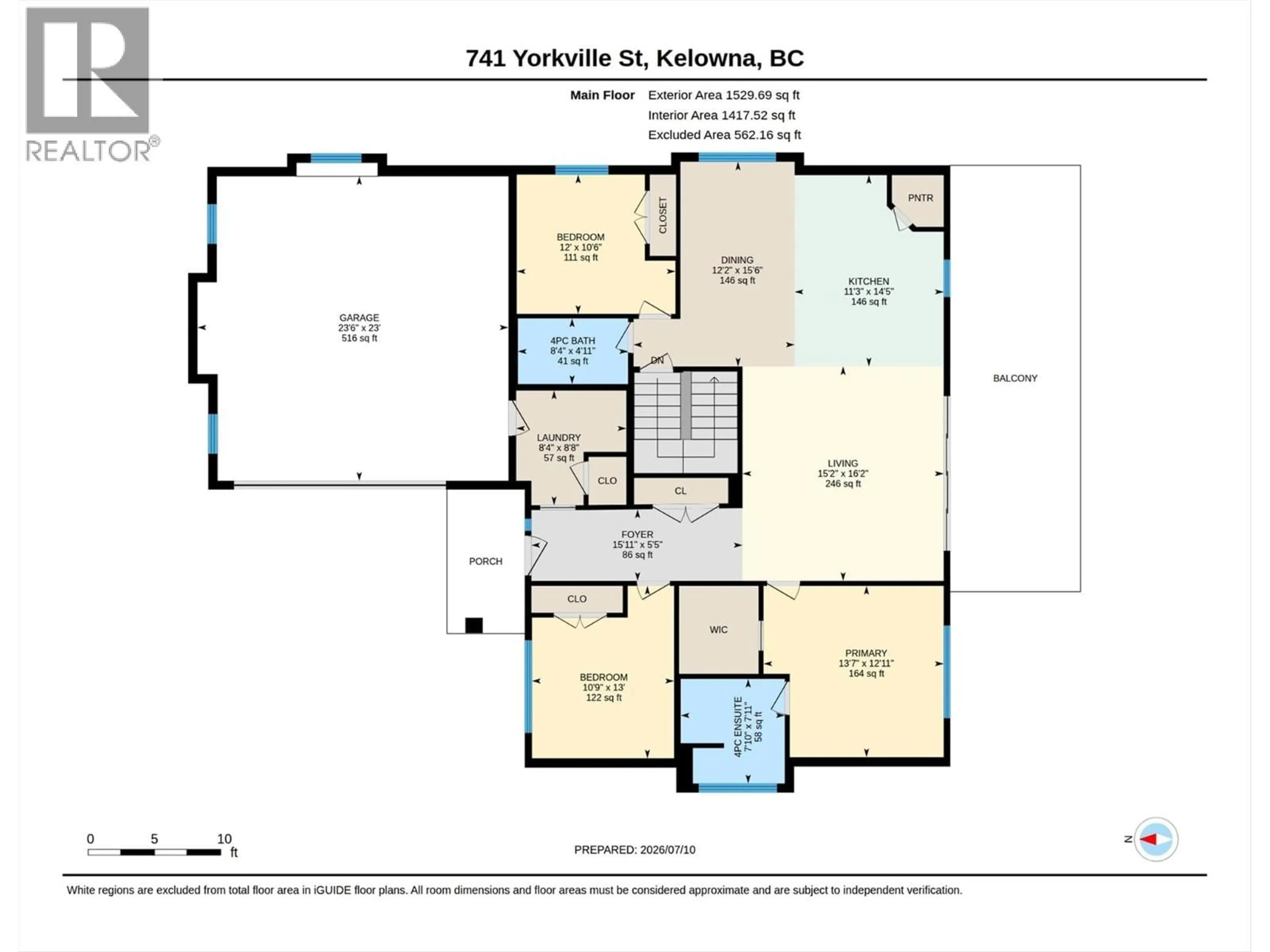 Floor plan for 741 YORKVILLE STREET, Kelowna British Columbia V1V0A9