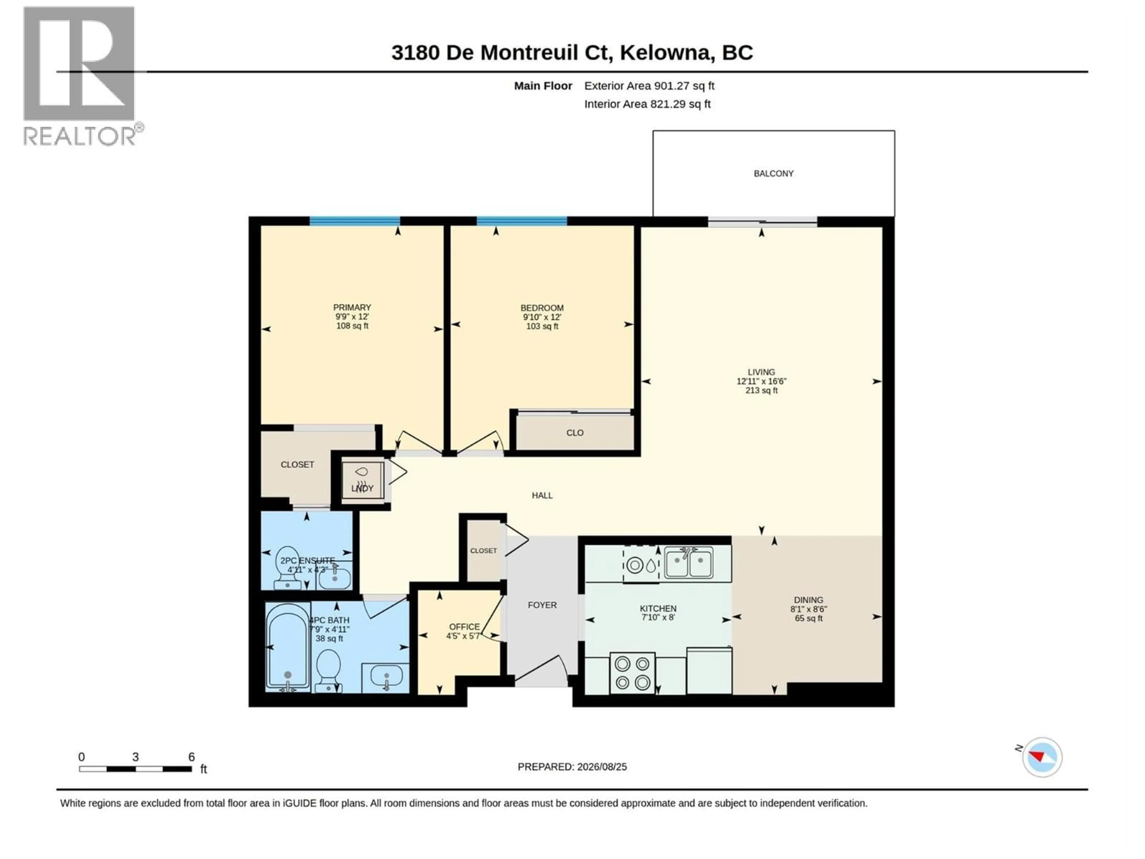 Floor plan for 311 - 3180 DE MONTREUIL COURT, Kelowna British Columbia V1W3W4