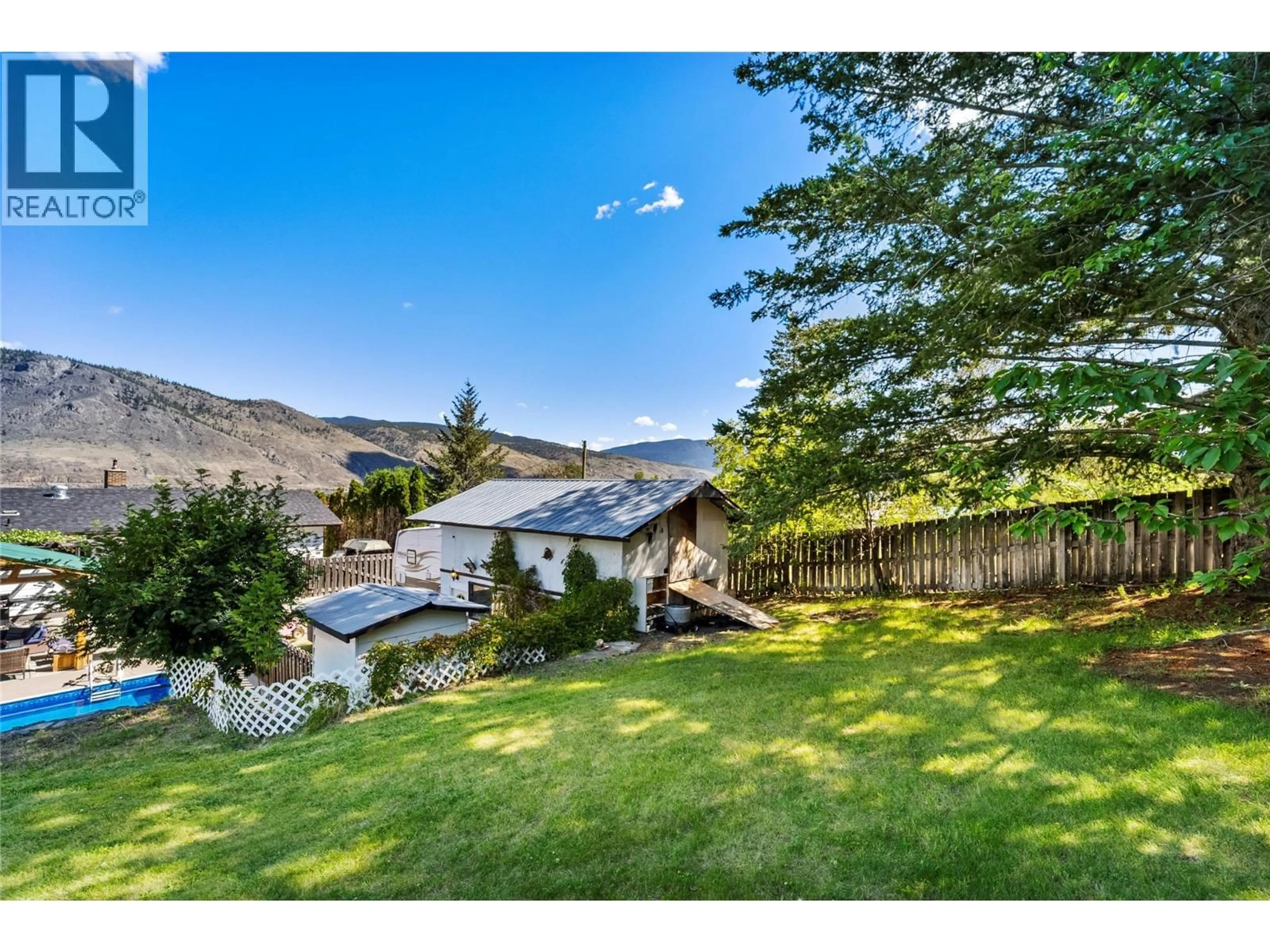 A pic from outside/outdoor area/front of a property/back of a property/a pic from drone, mountain view for 6860 WATSON DRIVE WEST, Kamloops British Columbia V0K2J0
