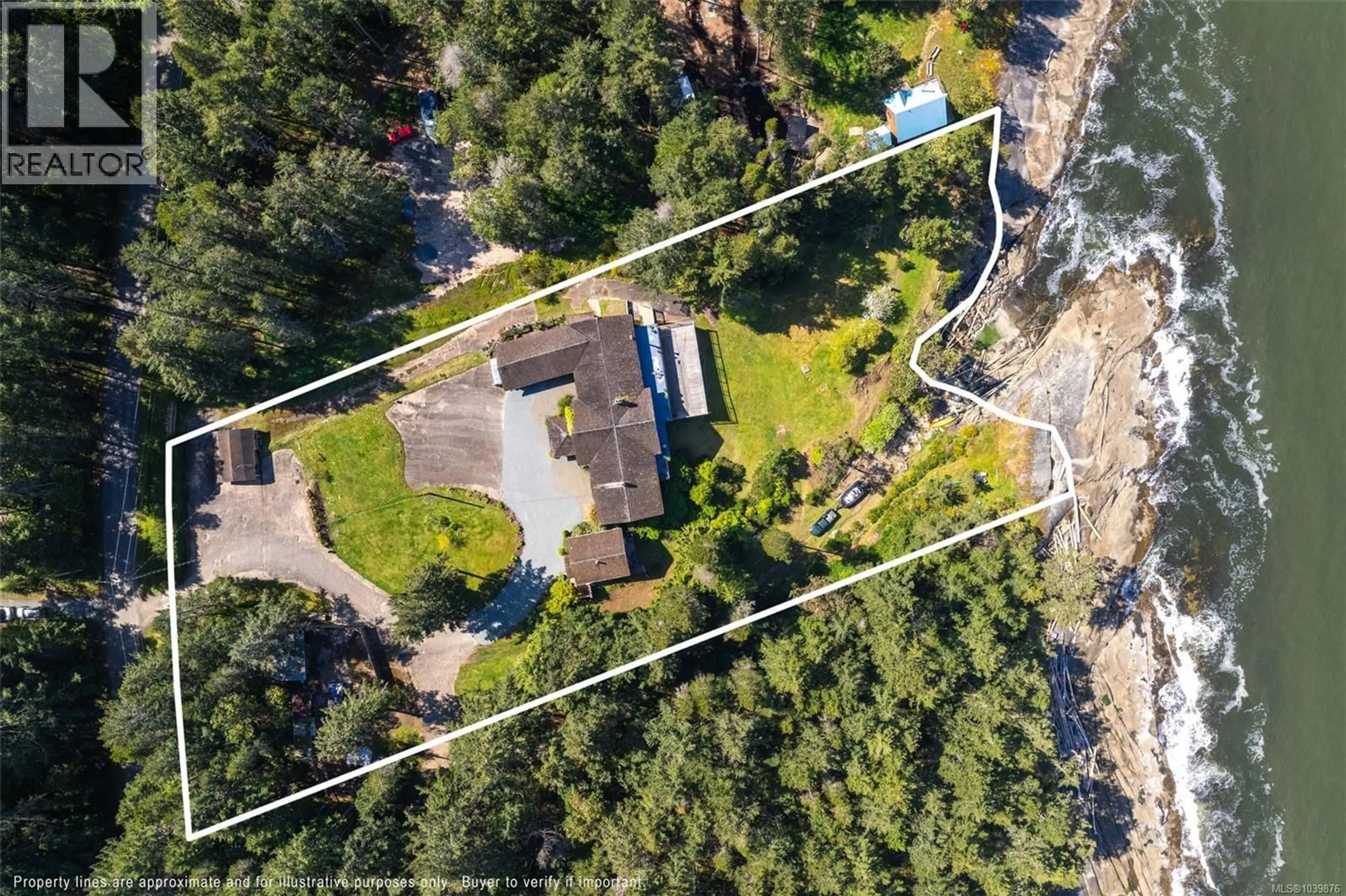 A pic from outside/outdoor area/front of a property/back of a property/a pic from drone, street for 474 STICKS ALLISON ROAD, Galiano Island British Columbia V0N1P0