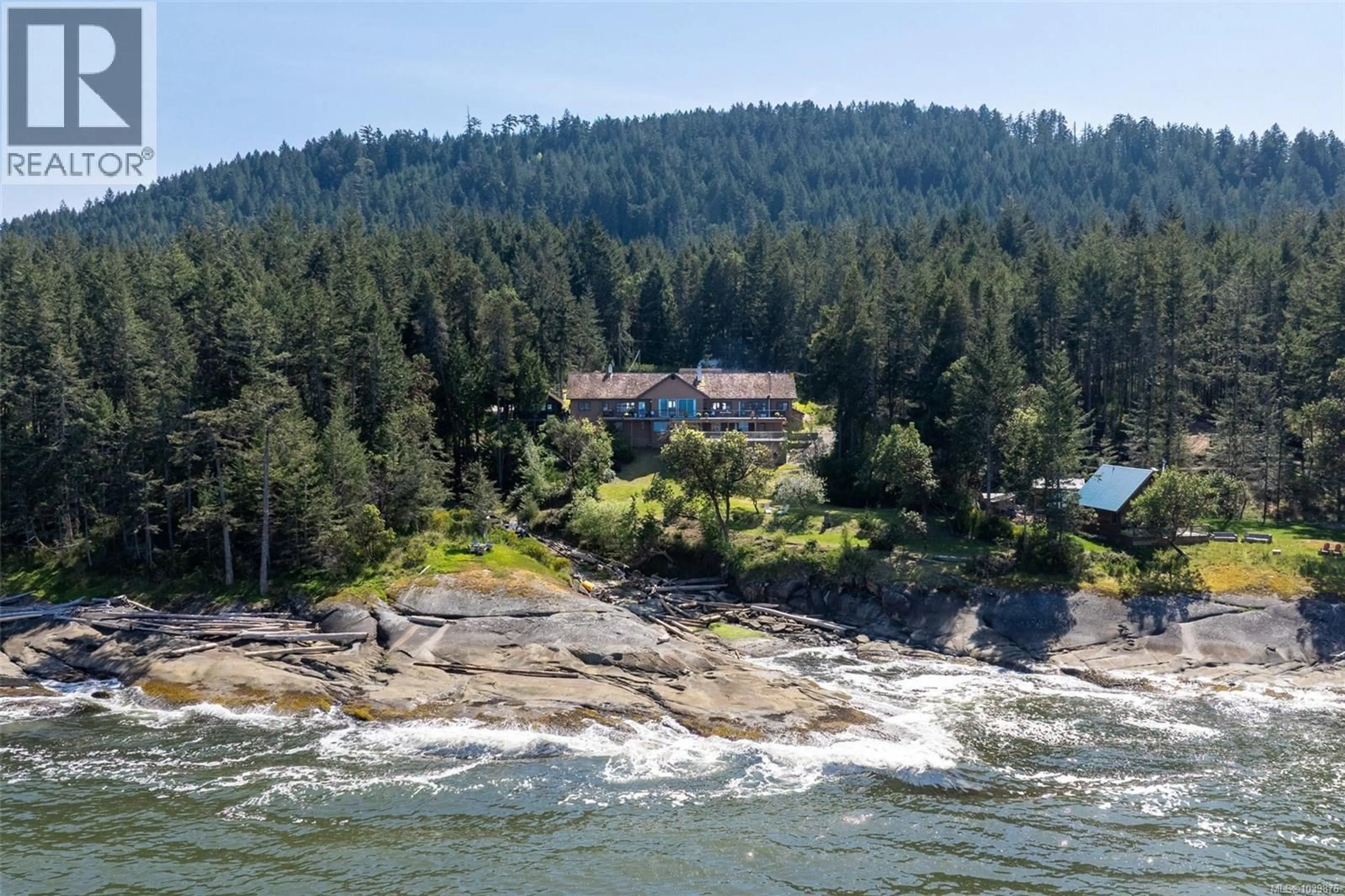 A pic from outside/outdoor area/front of a property/back of a property/a pic from drone, water/lake/river/ocean view for 474 STICKS ALLISON ROAD, Galiano Island British Columbia V0N1P0