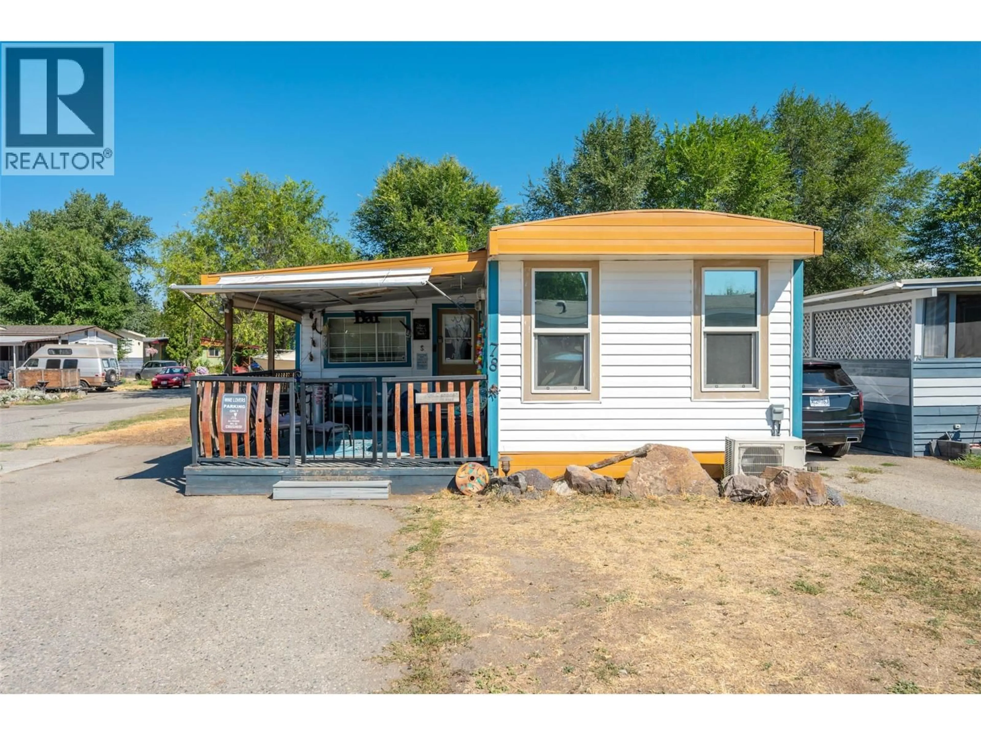 Home with vinyl exterior material, street for 78 - 3999 SKAHA LAKE ROAD, Penticton British Columbia V2A6J7