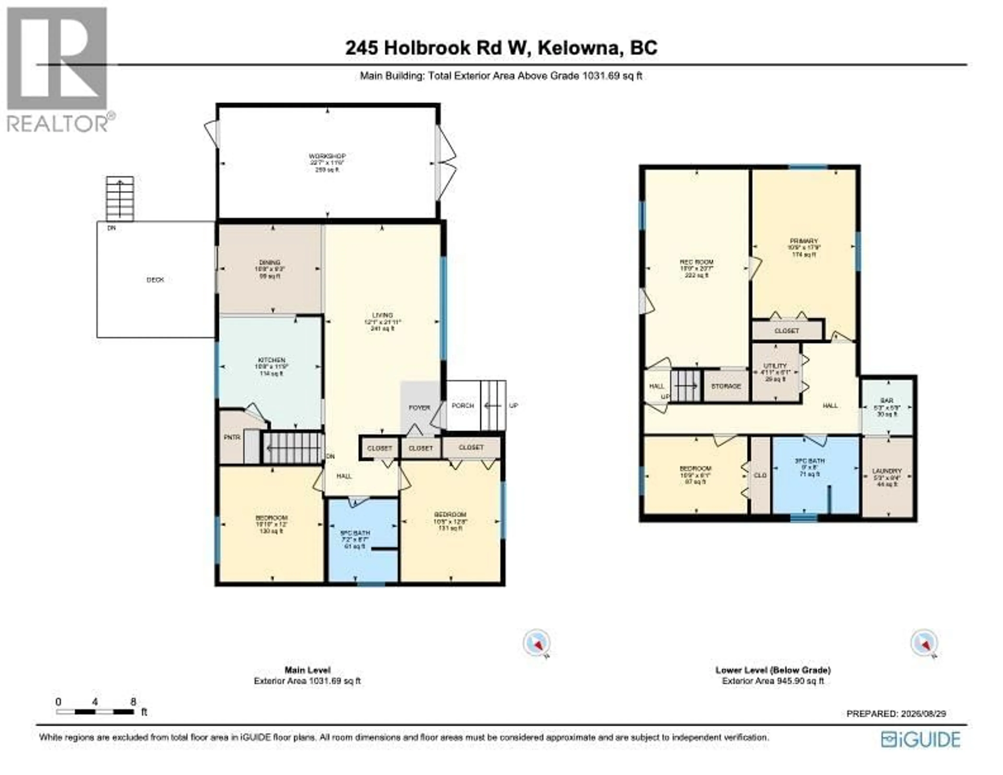 Floor plan for 245 HOLBROOK ROAD WEST, Kelowna British Columbia V1X1S1
