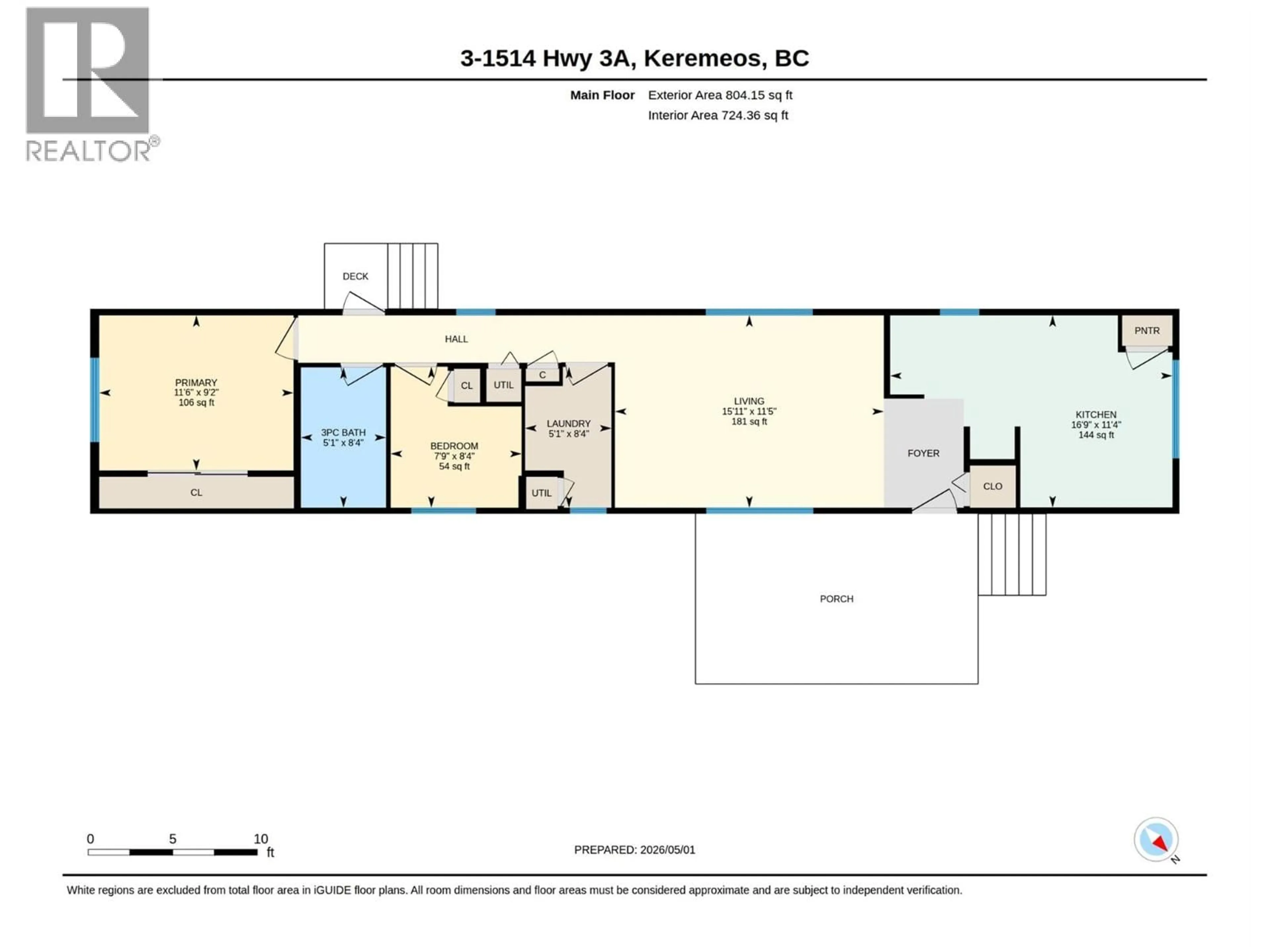 Floor plan for 3 - 1514 HIGHWAY 3A OTHER, Keremeos British Columbia V0X1N6