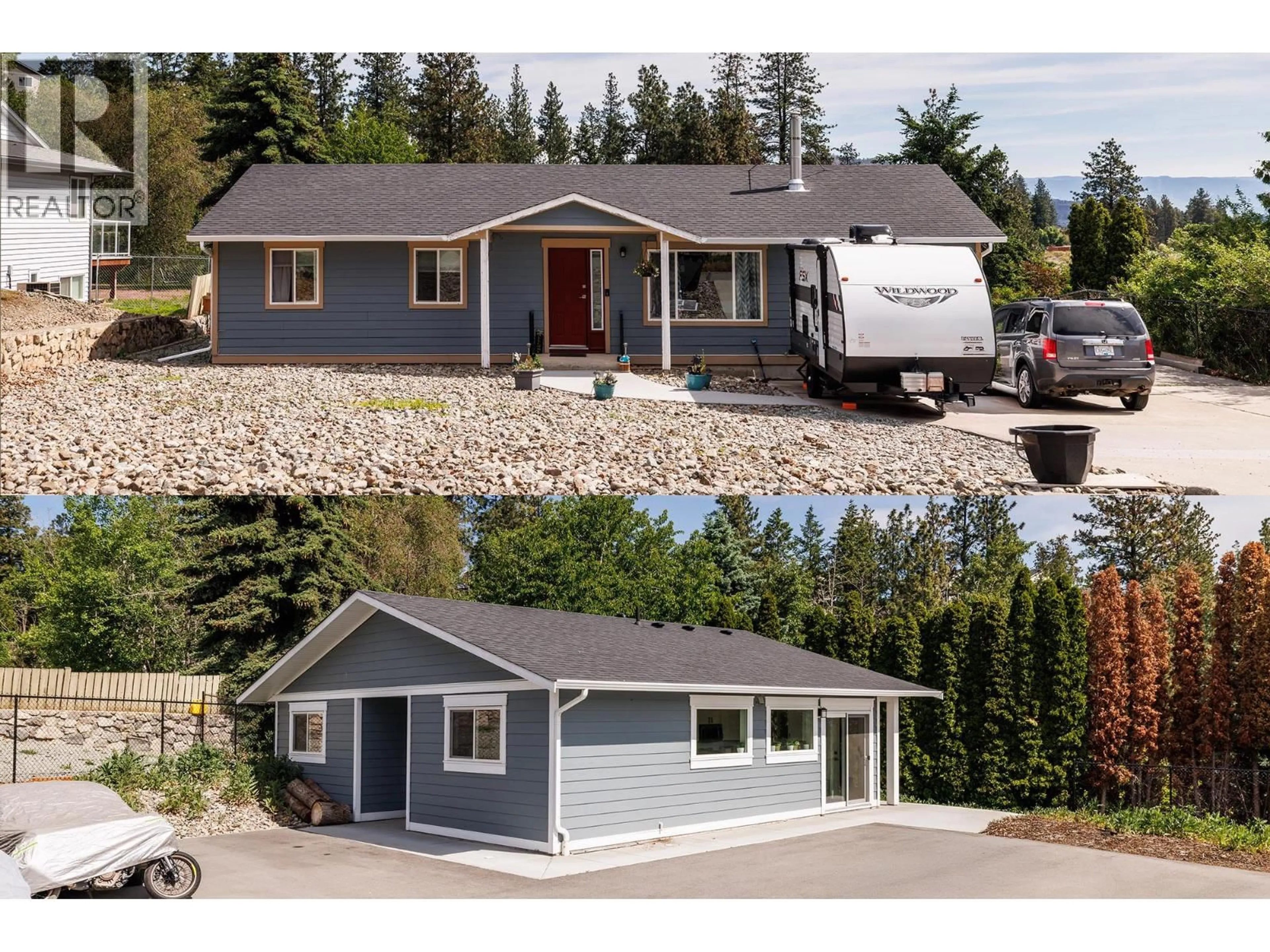 Home with vinyl exterior material, street for GLENWAY ROAD, West Kelowna British Columbia V4T1E2