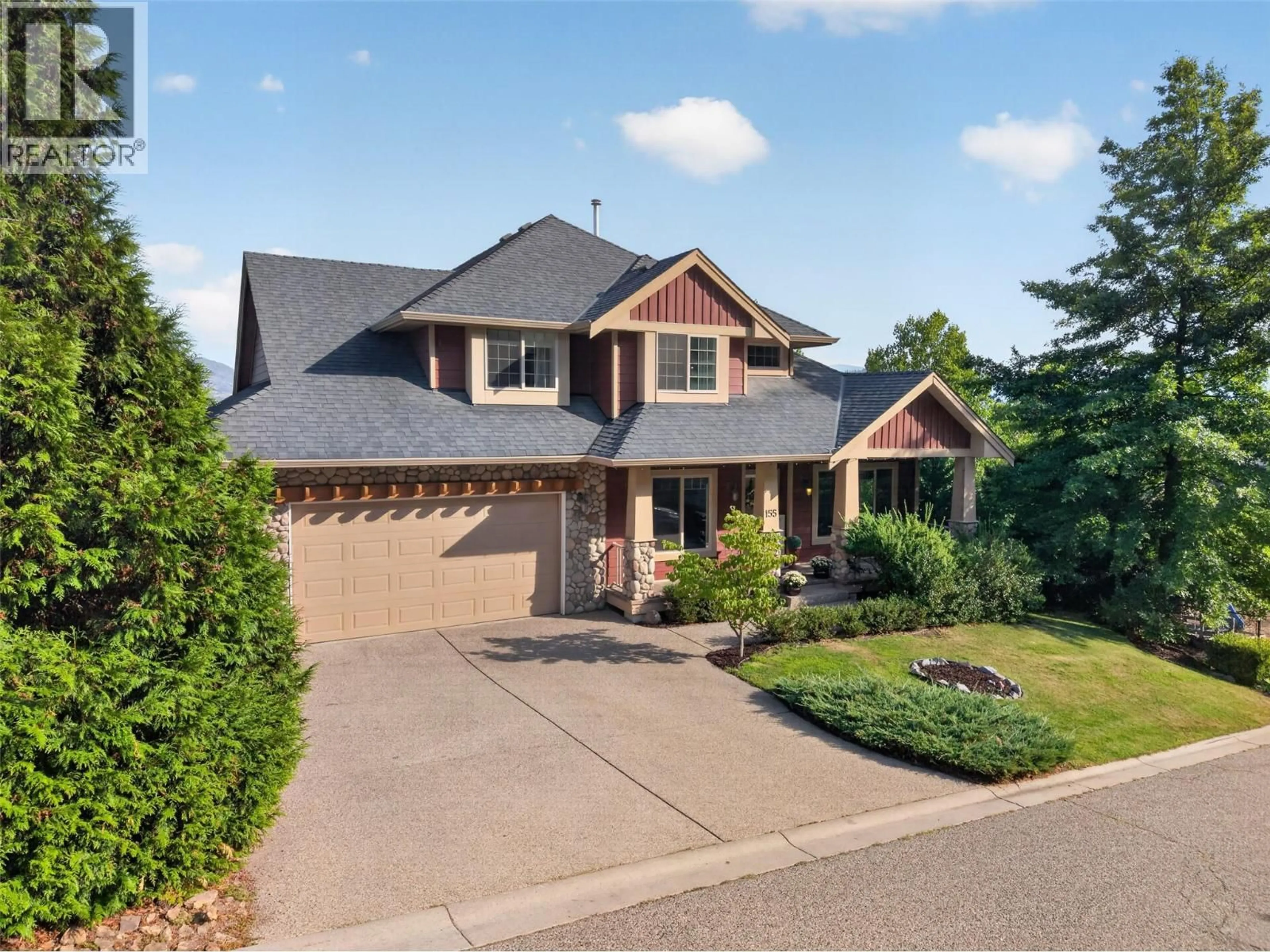Home with brick exterior material, street for 155 TERRACE HILL COURT, Kelowna British Columbia V1V2T2