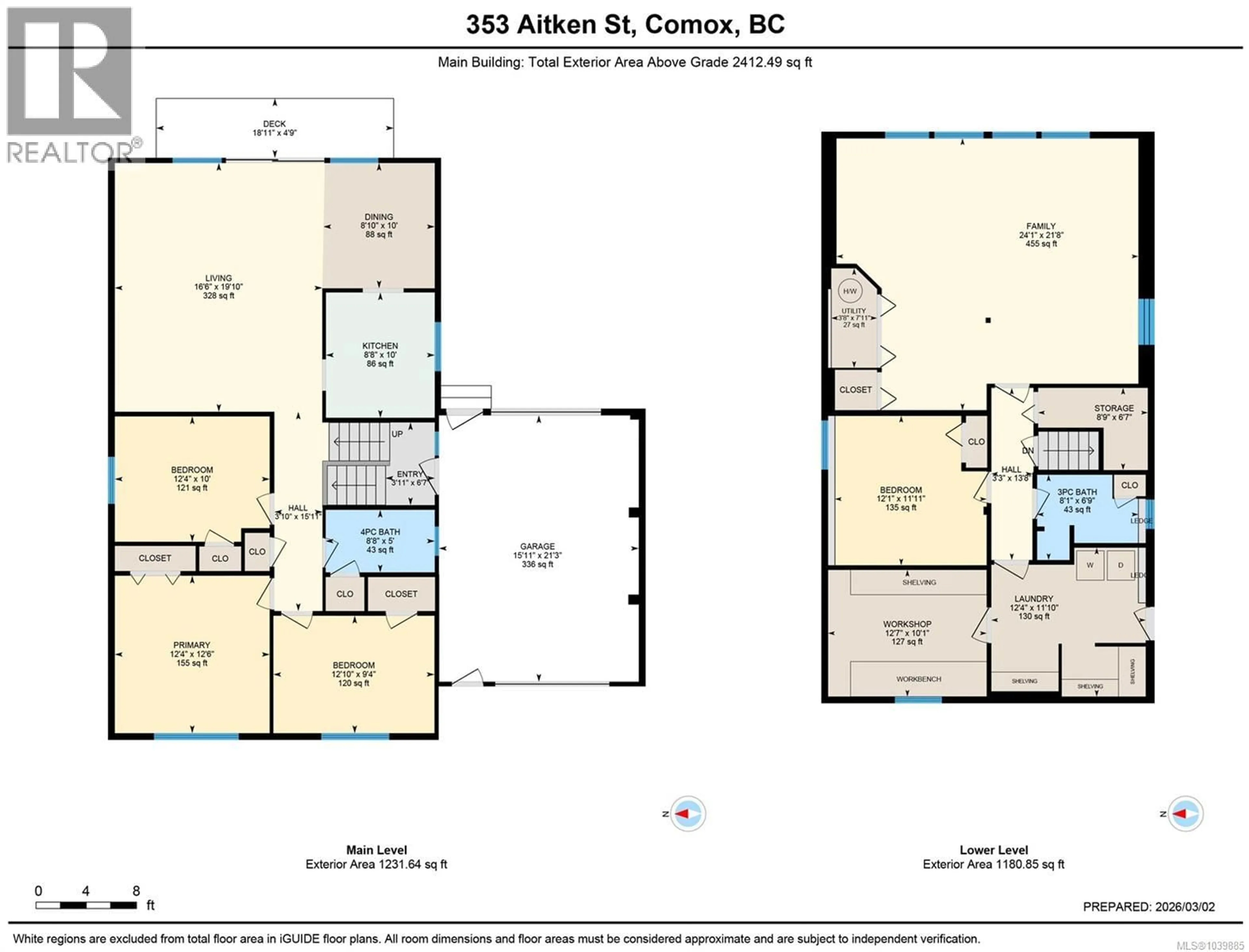 Floor plan for 353 AITKEN STREET, Comox British Columbia V9M1K8