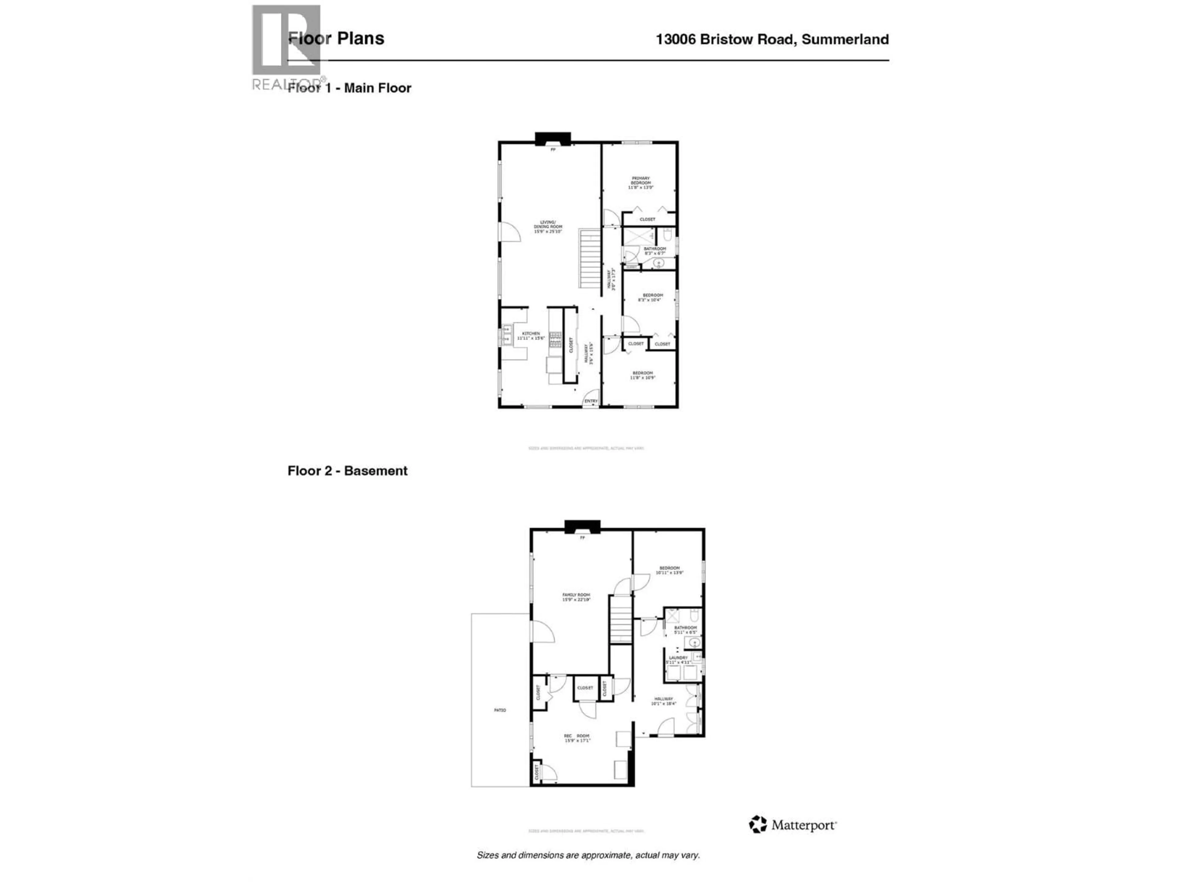 Floor plan for 13006 BRISTOW ROAD, Summerland British Columbia V0H1Z1