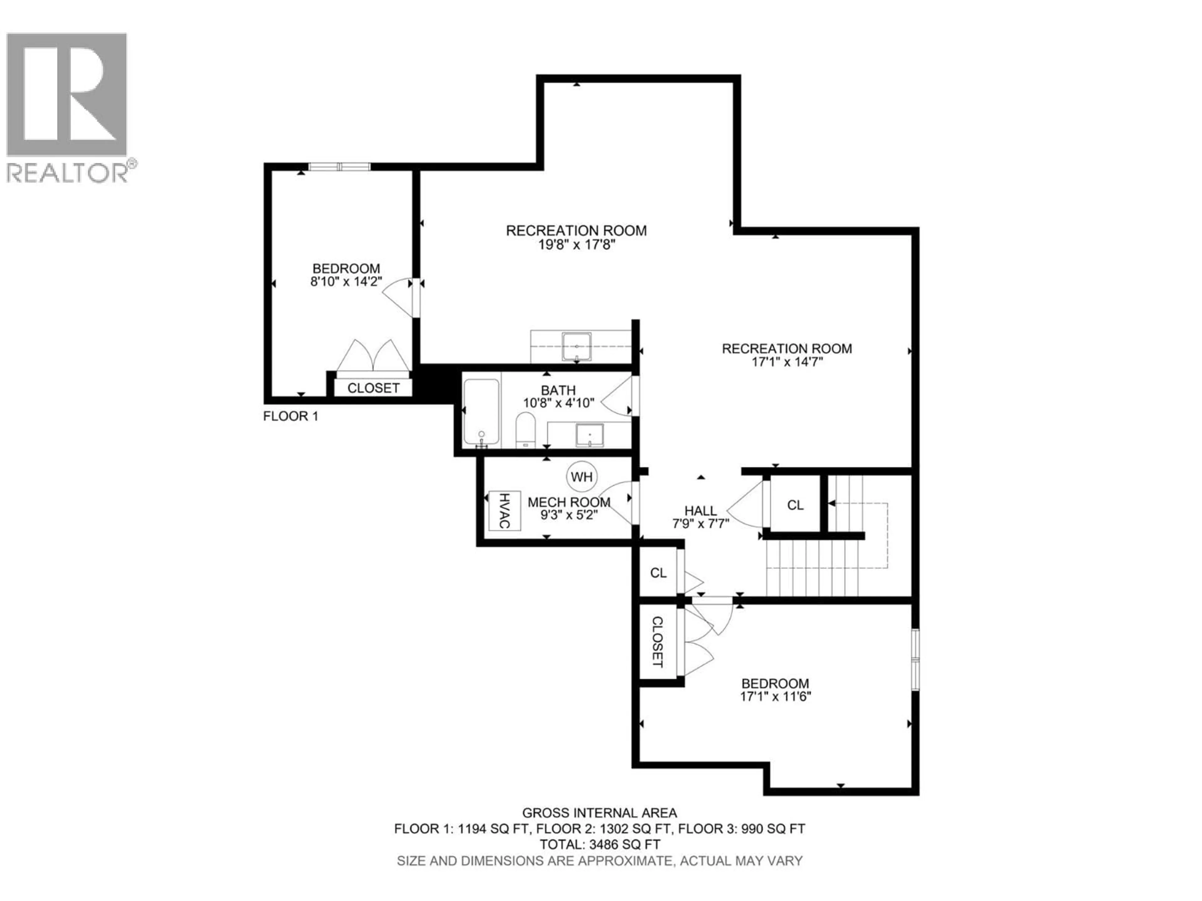 Floor plan for 195 LOST CREEK COURT, Kelowna British Columbia V1V3B7