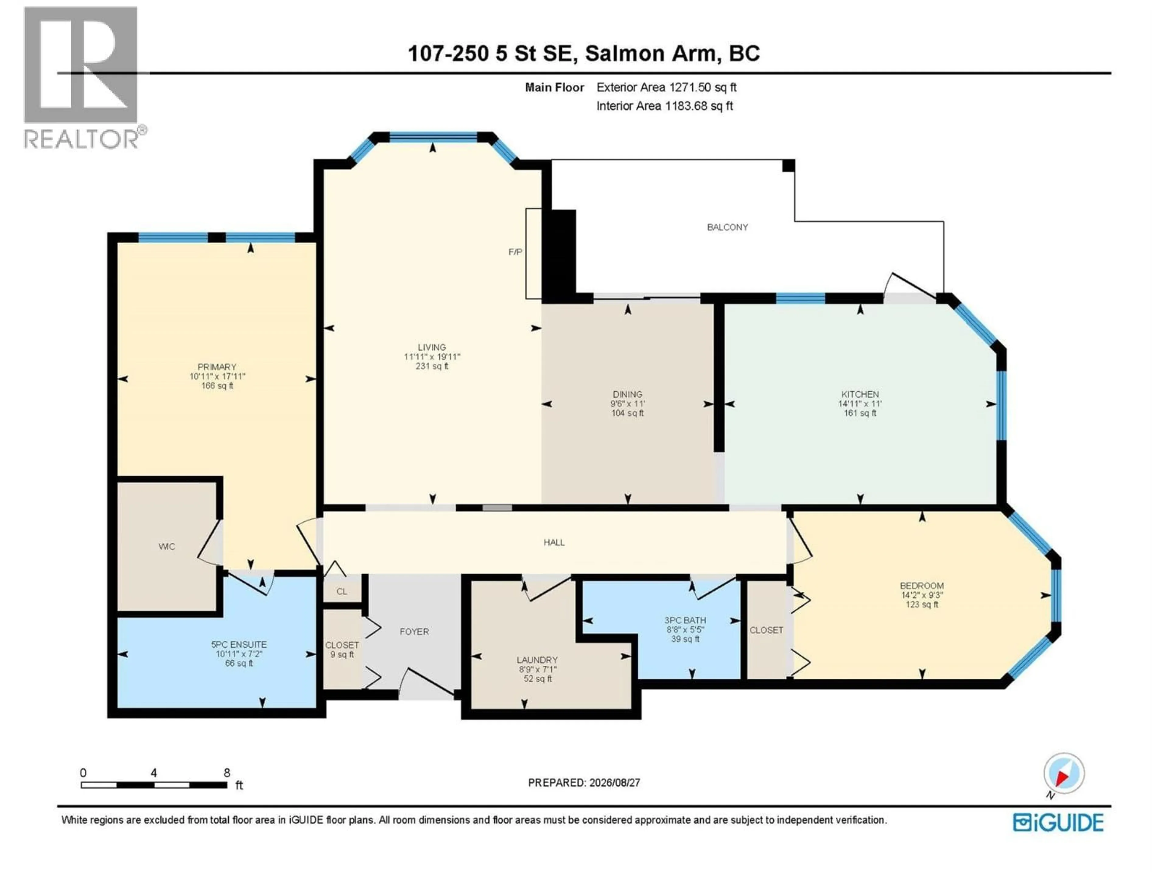 Floor plan for 107 - 250 5 STREET SOUTHEAST, Salmon Arm British Columbia V1E1J8