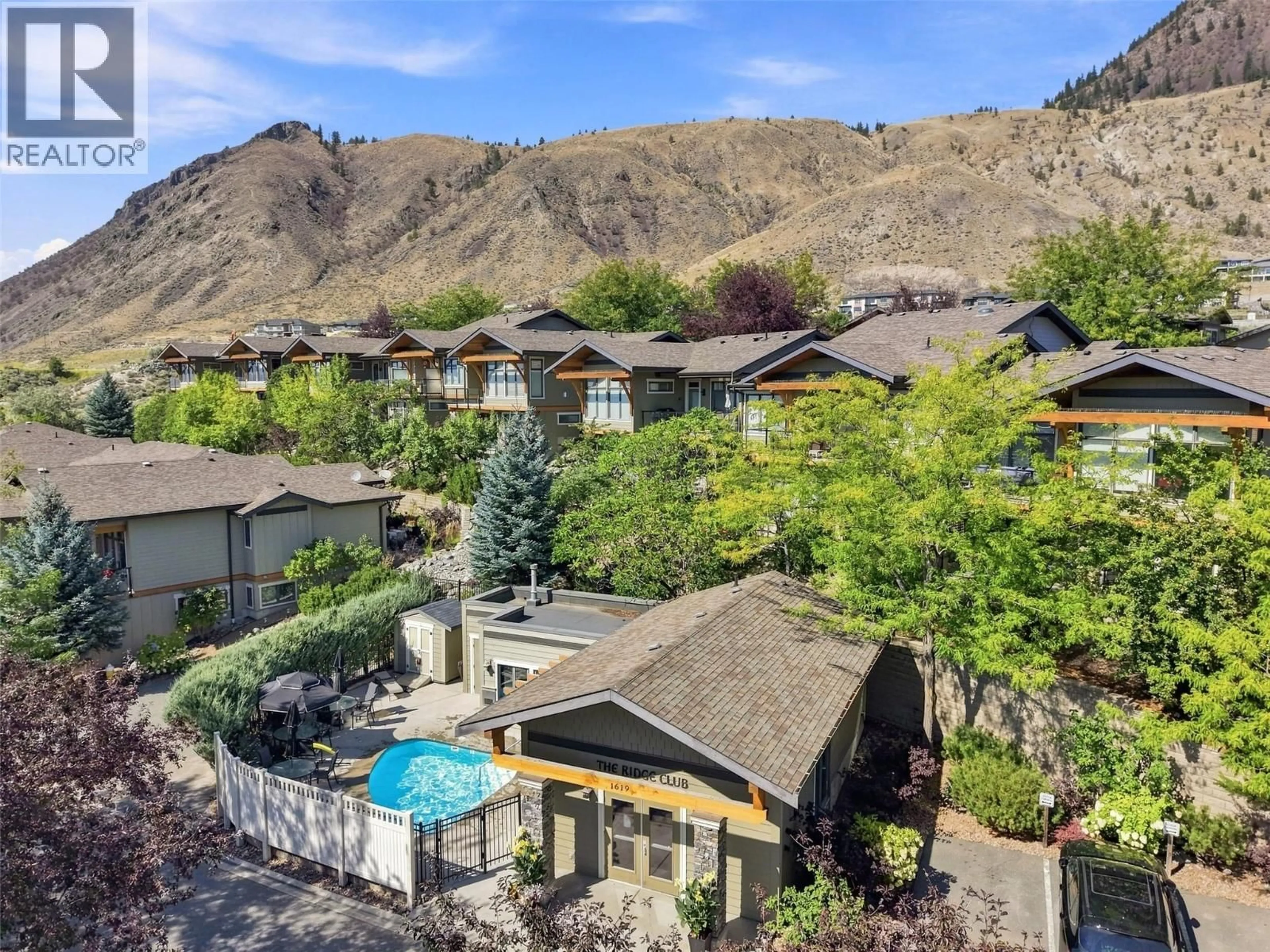 A pic from outside/outdoor area/front of a property/back of a property/a pic from drone, mountain view for 1637 GOLF RIDGE WAY, Kamloops British Columbia V2H0A5