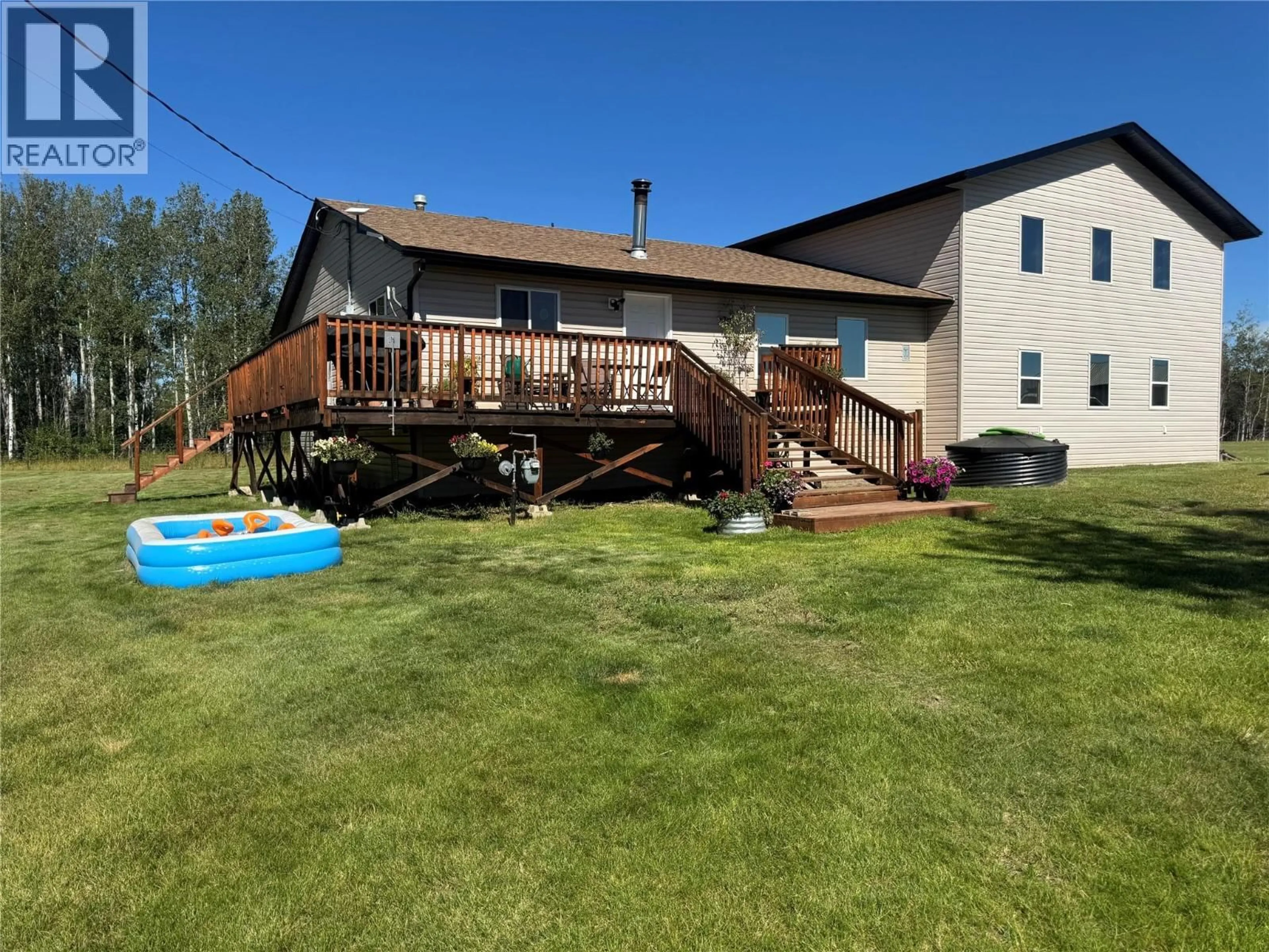 A pic from outside/outdoor area/front of a property/back of a property/a pic from drone, water/lake/river/ocean view for 3766 216 ROAD, Dawson Creek British Columbia V1G0J3