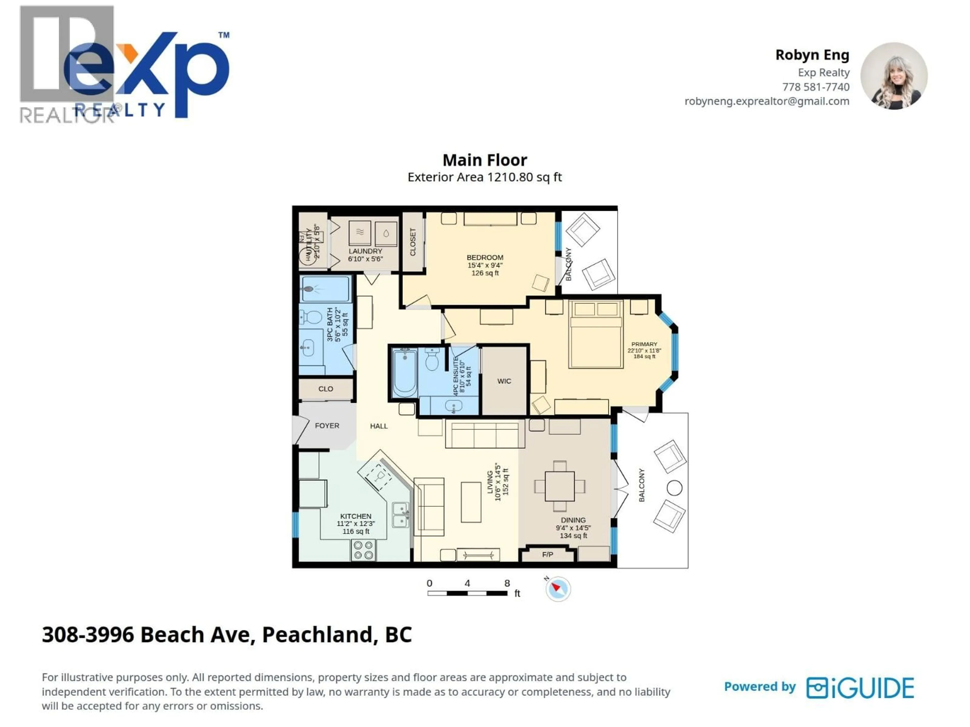 Floor plan for 308 - 3996 BEACH AVENUE, Peachland British Columbia V0H1X5
