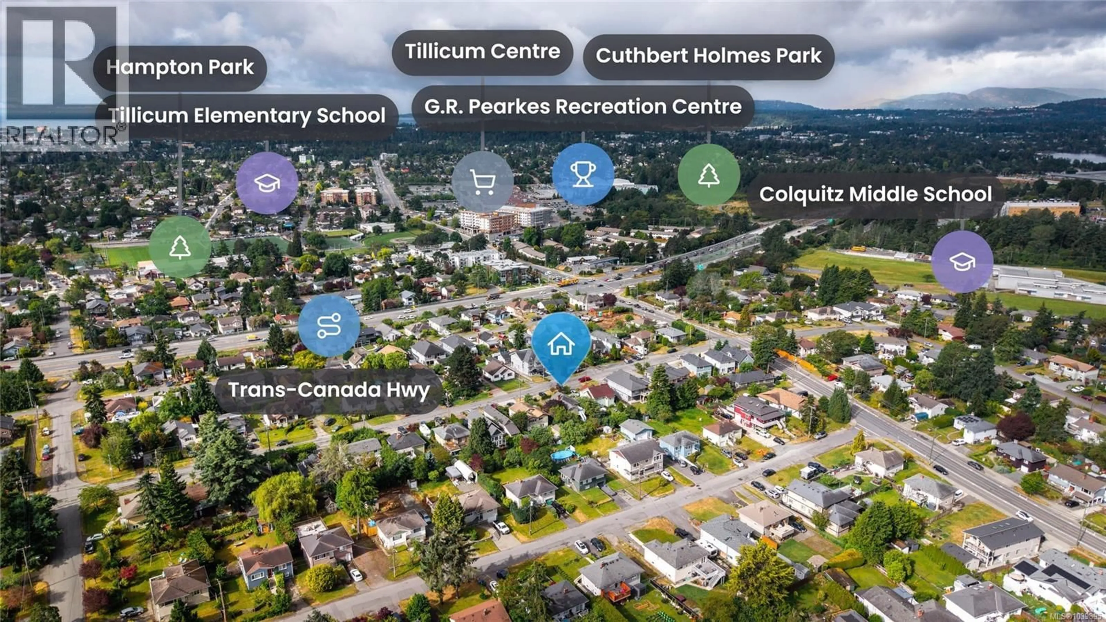A pic from outside/outdoor area/front of a property/back of a property/a pic from drone, street for 256 CADILLAC AVENUE, Saanich British Columbia V8Z1T8