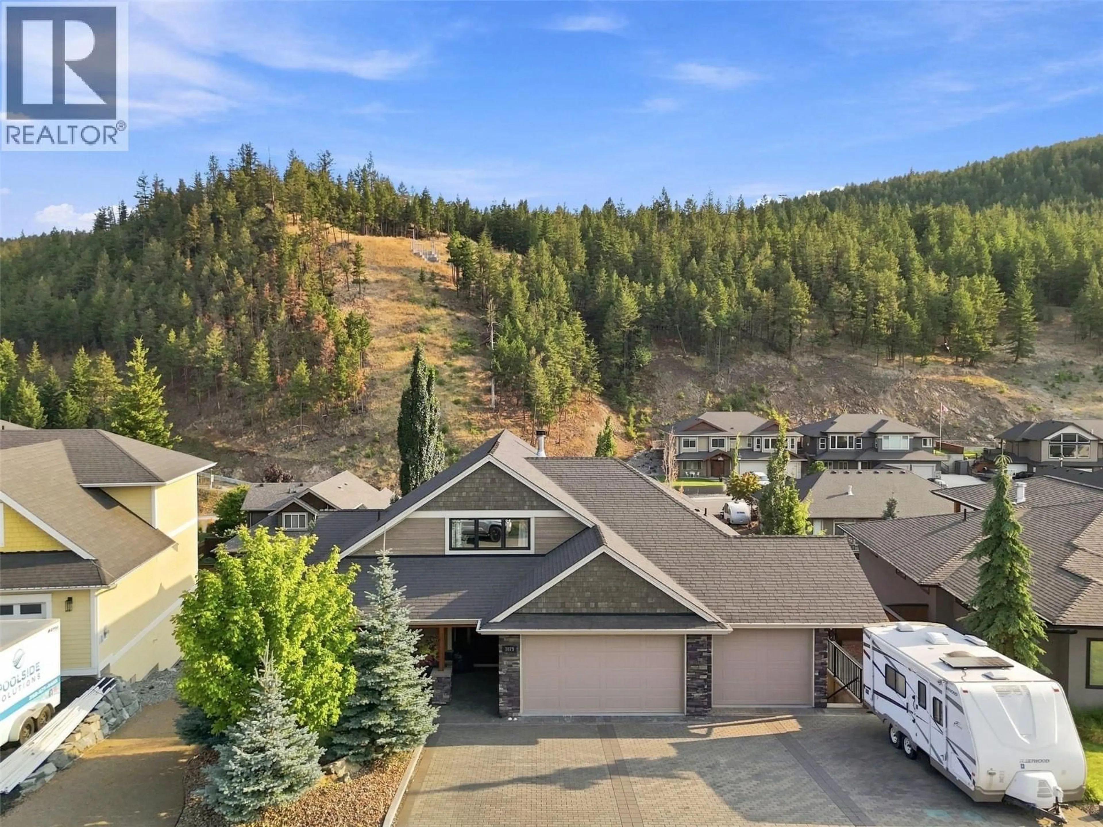 A pic from outside/outdoor area/front of a property/back of a property/a pic from drone, mountain view for 3079 BIRKENHEAD DRIVE, Kamloops British Columbia V2E2T6