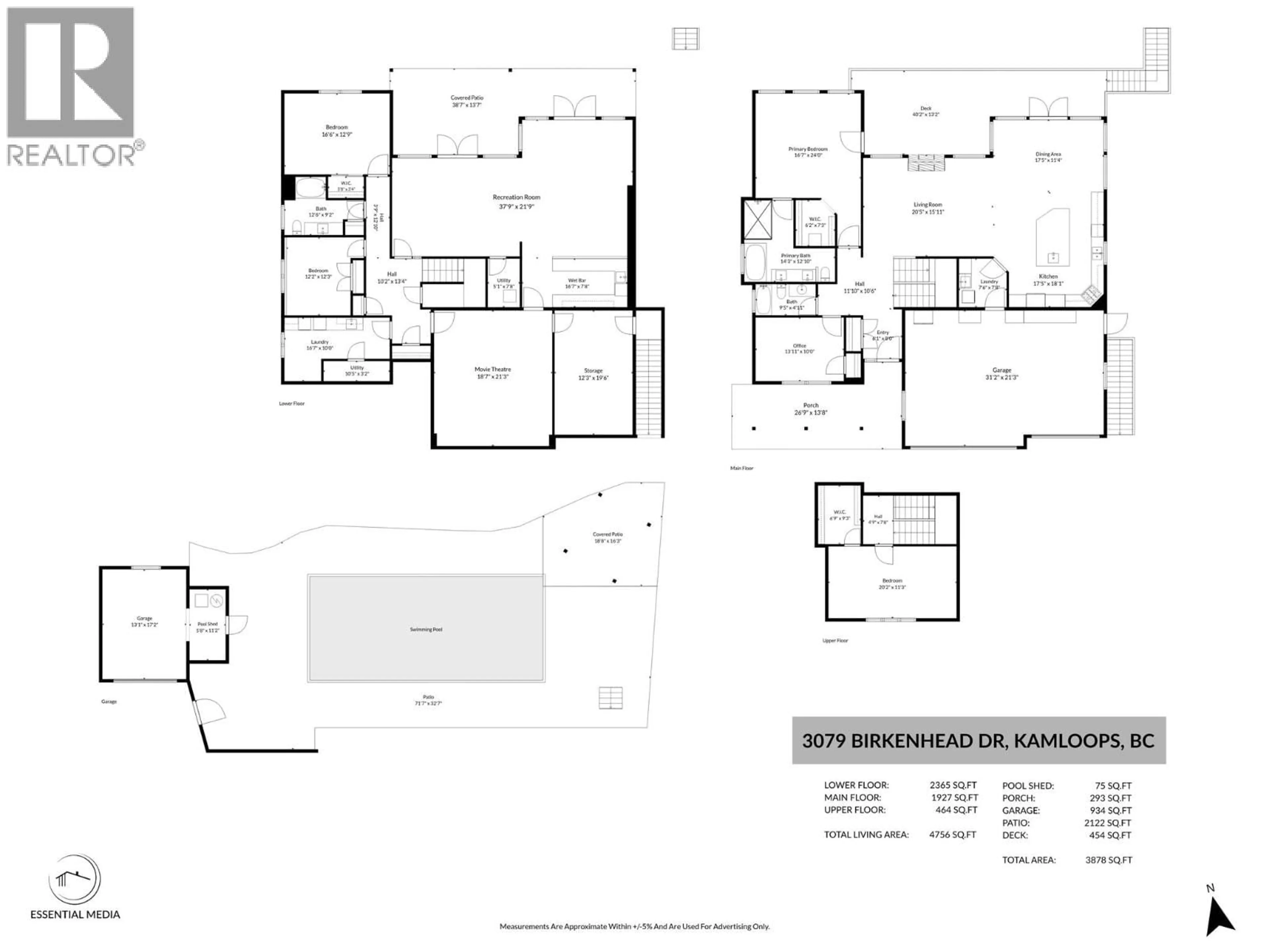 Floor plan for 3079 BIRKENHEAD DRIVE, Kamloops British Columbia V2E2T6