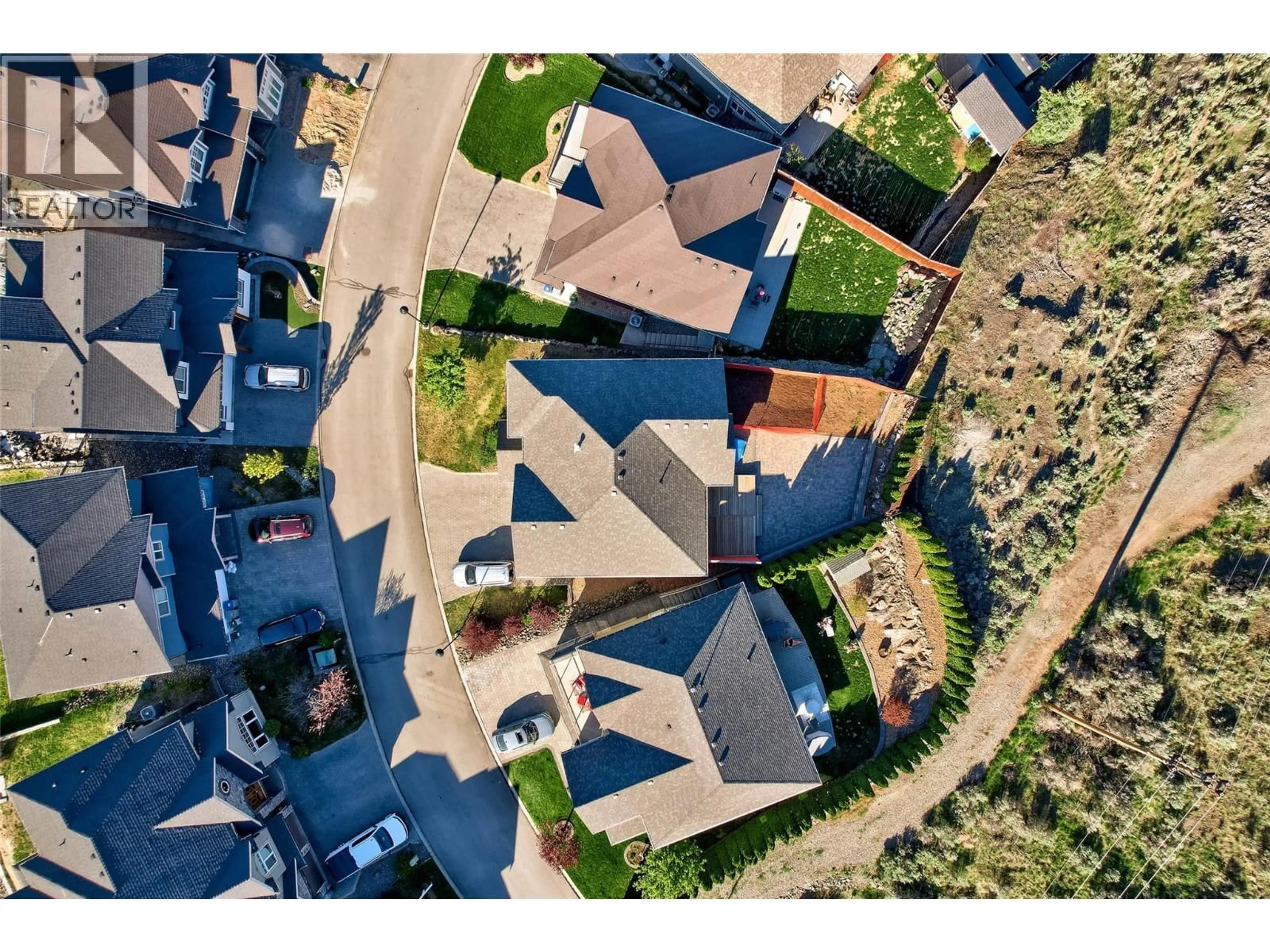 A pic from outside/outdoor area/front of a property/back of a property/a pic from drone, street for 27 - 460 AZURE PLACE, Kamloops British Columbia V2E0A9
