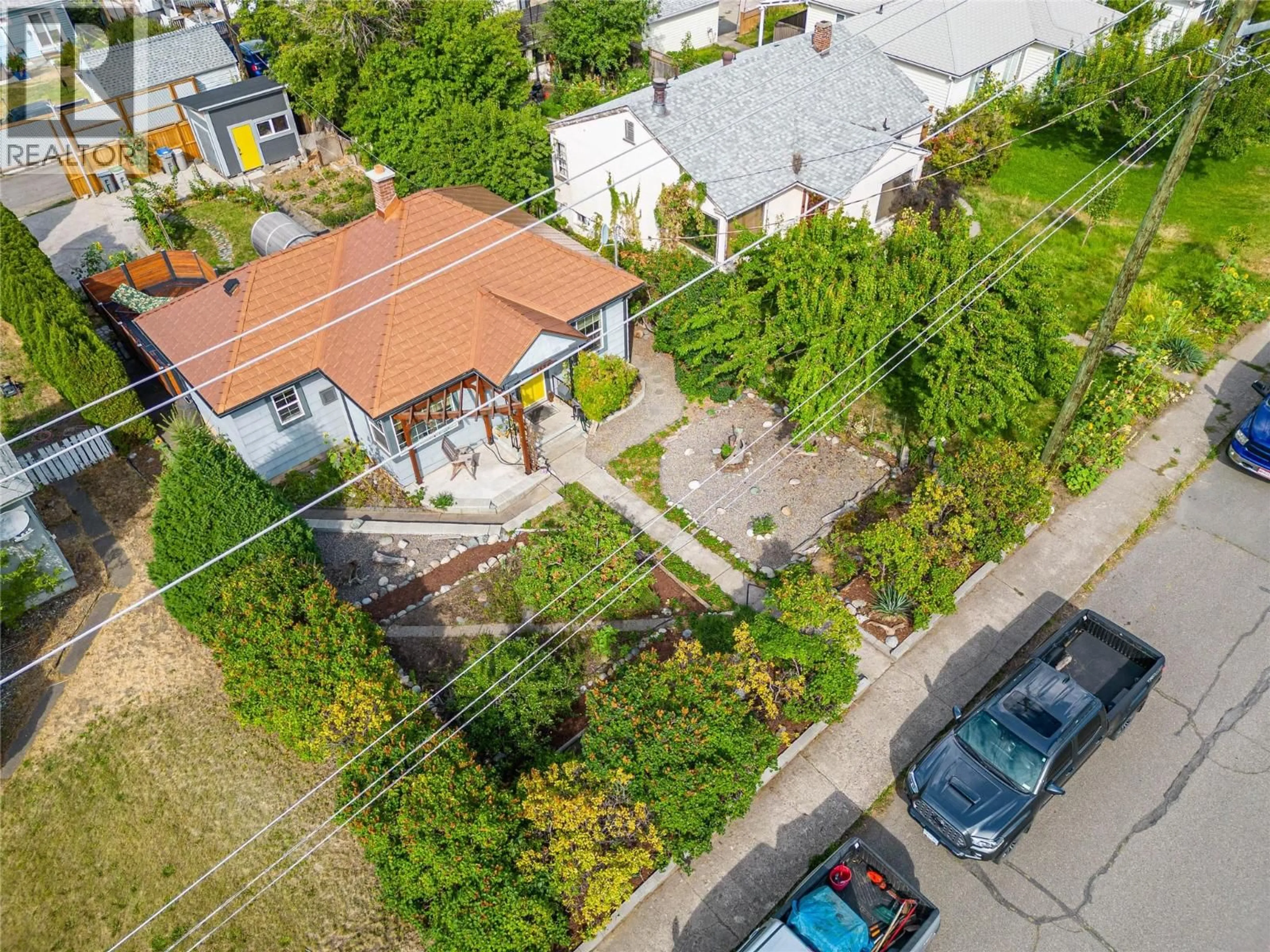 A pic from outside/outdoor area/front of a property/back of a property/a pic from drone, street for 1136 DOMINION STREET, Kamloops British Columbia V2C2Y7