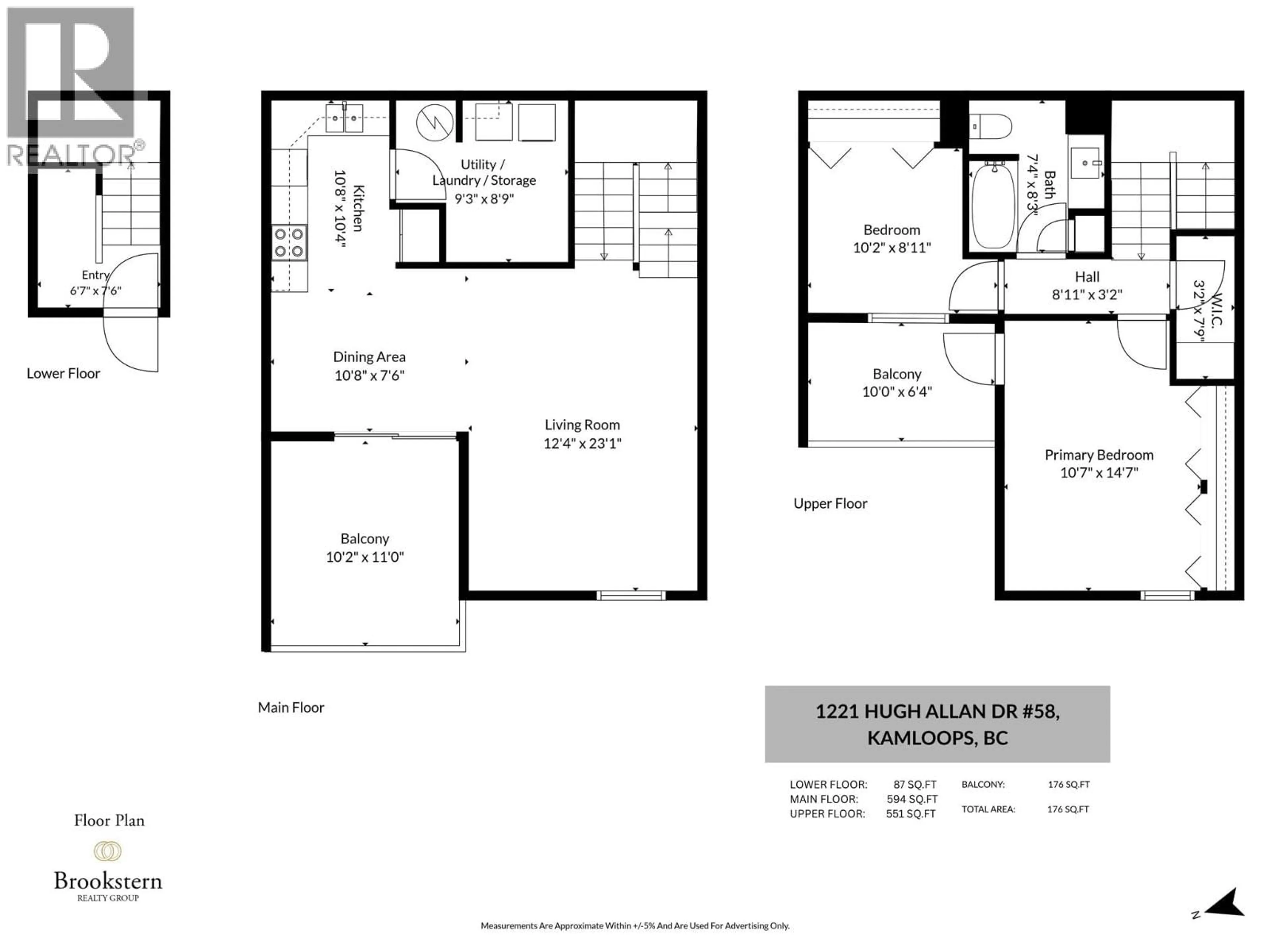Floor plan for 58 - 1221 HUGH ALLAN DRIVE, Kamloops British Columbia V1S1M7