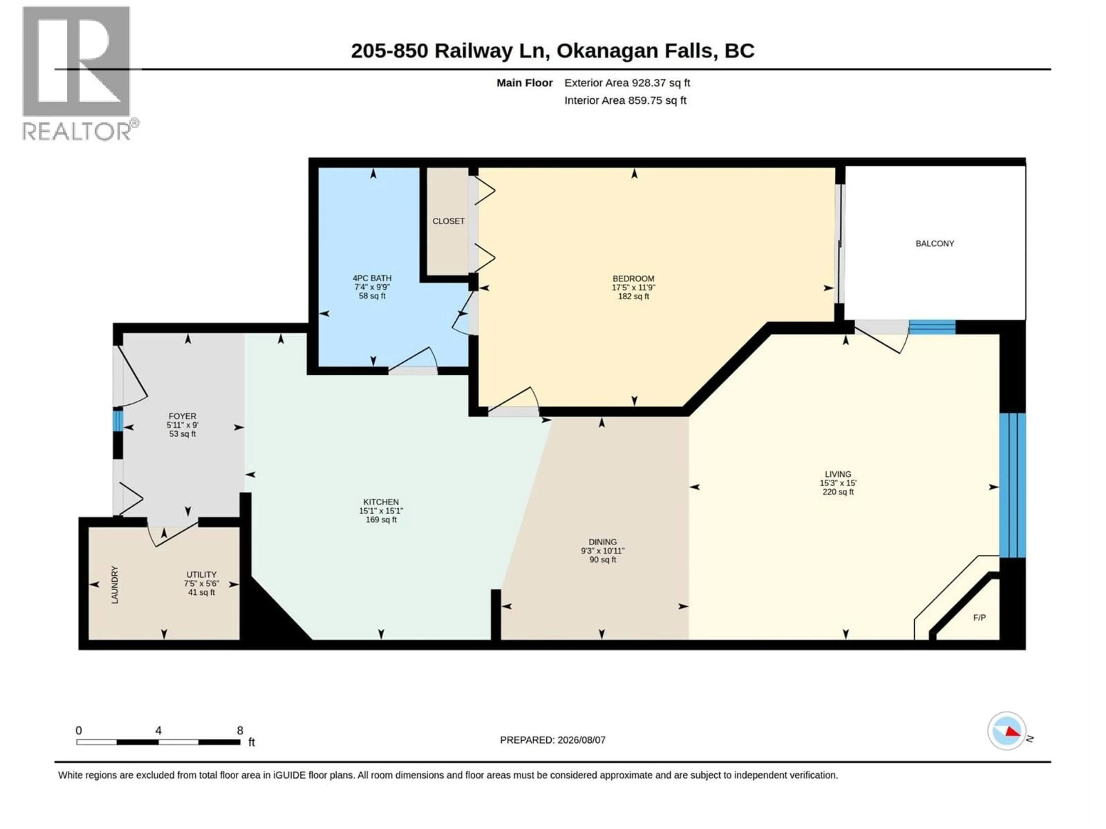 Floor plan for 205 - 850 RAILWAY LANE, Okanagan Falls British Columbia V0H1R4