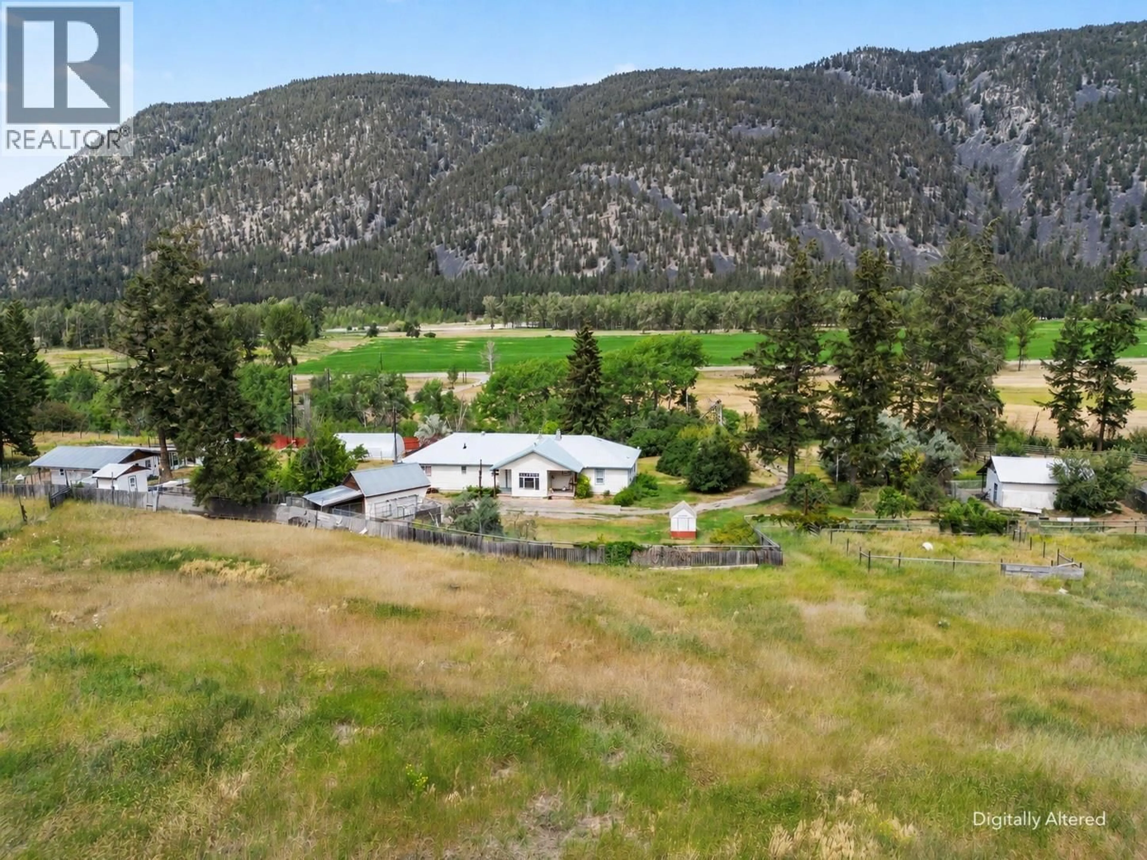 A pic from outside/outdoor area/front of a property/back of a property/a pic from drone, mountain view for 1167 HIGHWAY 3 OTHER, Princeton British Columbia V0X1W0