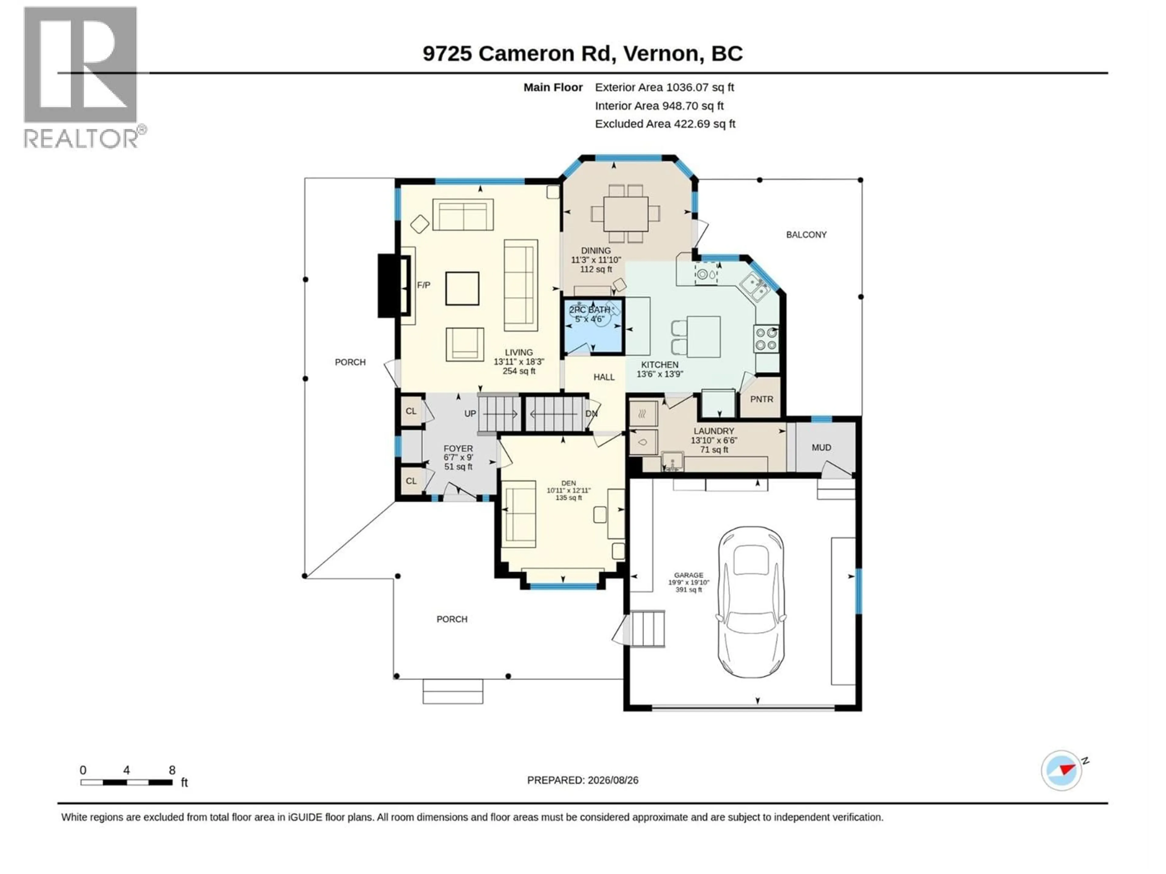 Floor plan for 9725 CAMERON ROAD, Vernon British Columbia V1H1K9