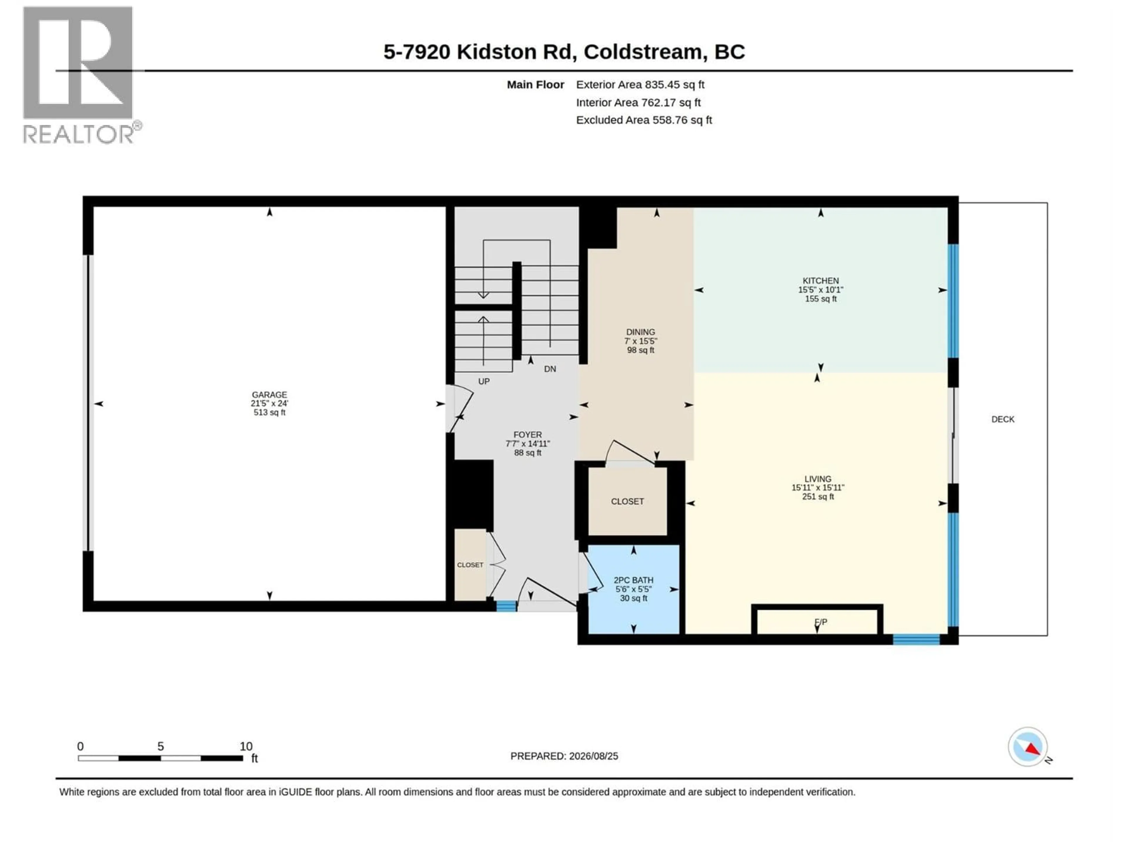 Floor plan for 9 - 7920 KIDSTON ROAD, Coldstream British Columbia V1B0B4