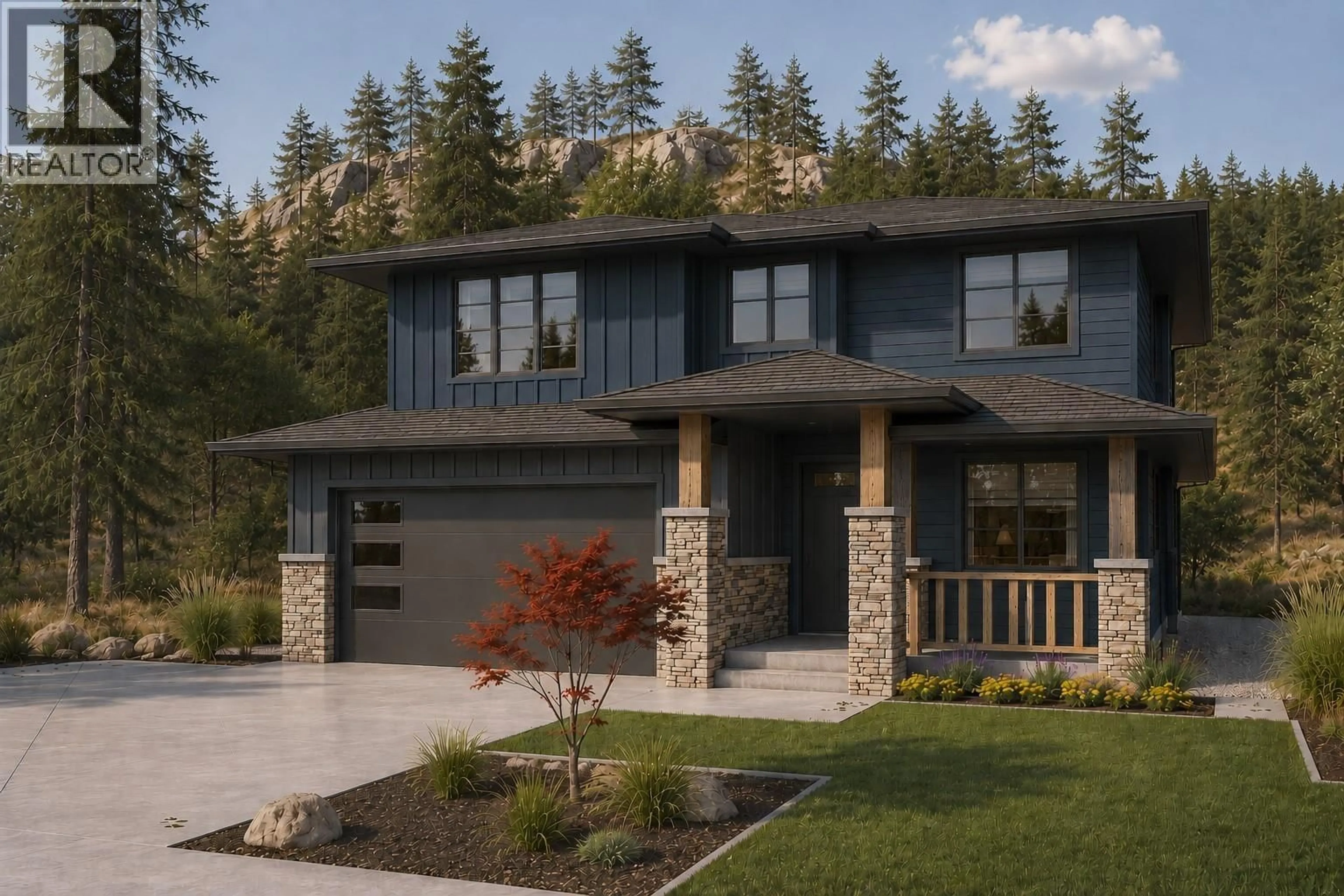 Home with brick exterior material, mountain view for 3074 FLUME COURT, Kelowna British Columbia V4T0H2