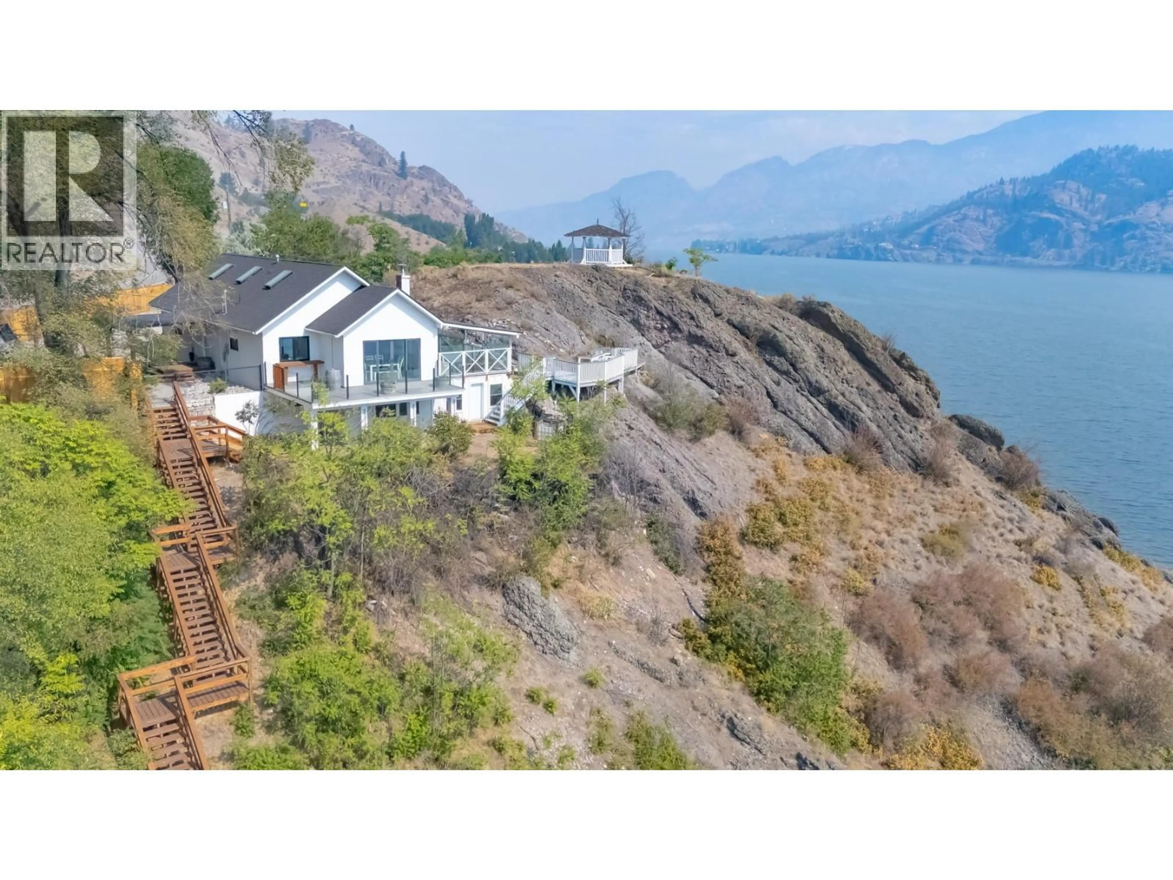 A pic from outside/outdoor area/front of a property/back of a property/a pic from drone, water/lake/river/ocean view for 777 HIGHWAY 97 OTHER, Okanagan Falls British Columbia V0H1R0
