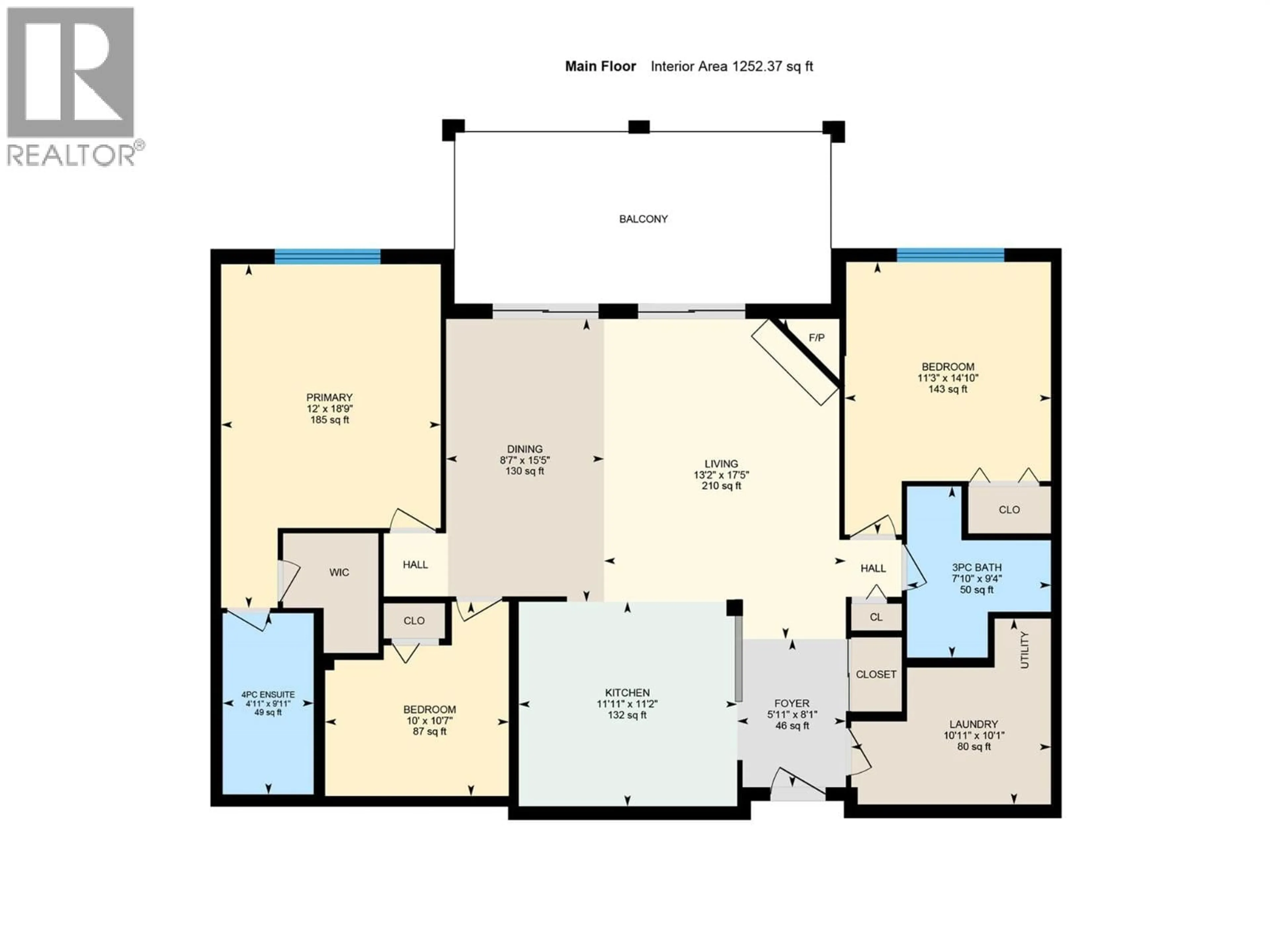 Floor plan for 705 - 1967 UNDERHILL STREET, Kelowna British Columbia V1X8C9