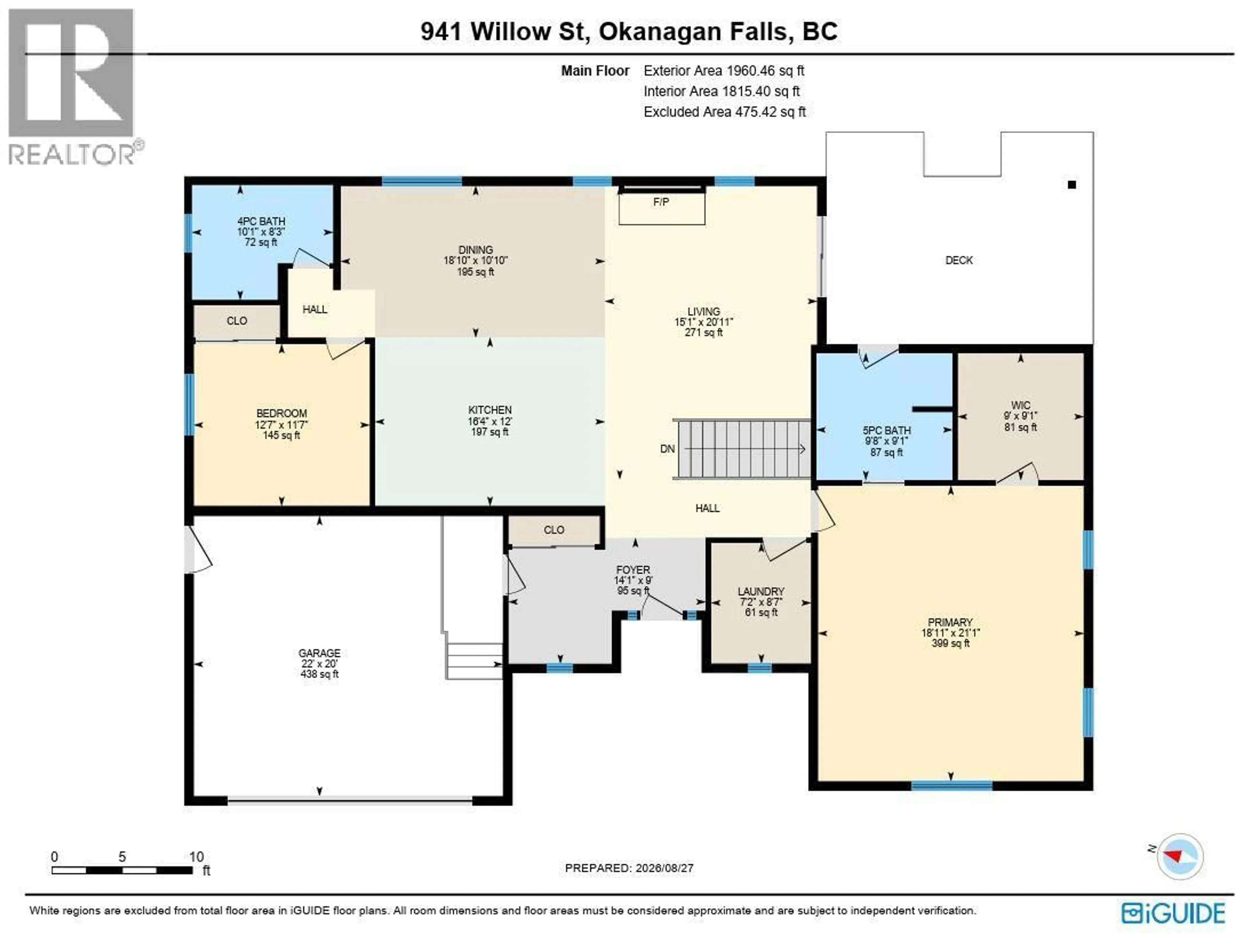 Floor plan for 941 WILLOW STREET, Okanagan Falls British Columbia V0H1R0