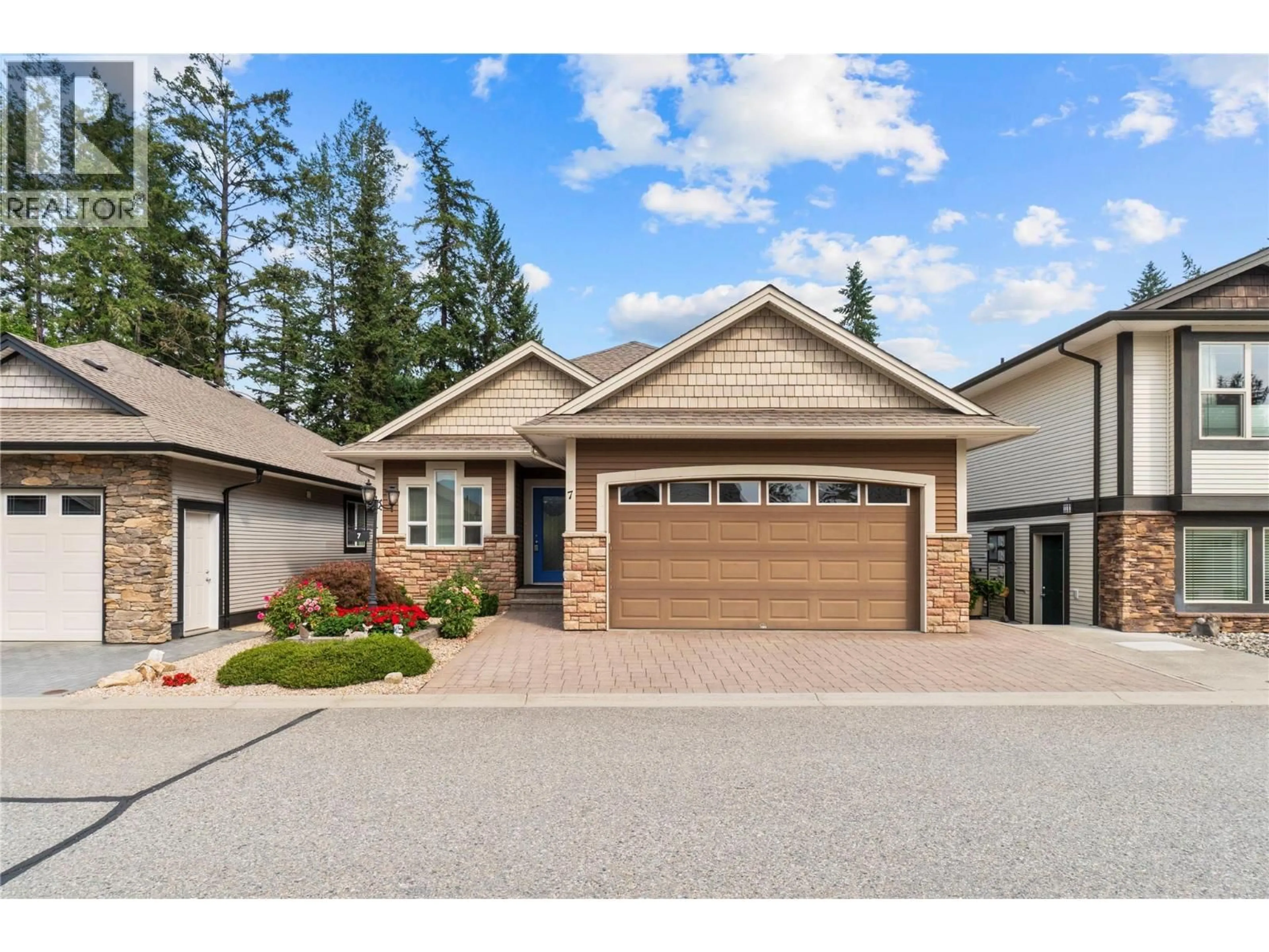 Home with brick exterior material, street for 7 - 2850 7 AVENUE NORTHEAST, Salmon Arm British Columbia V1E0B7