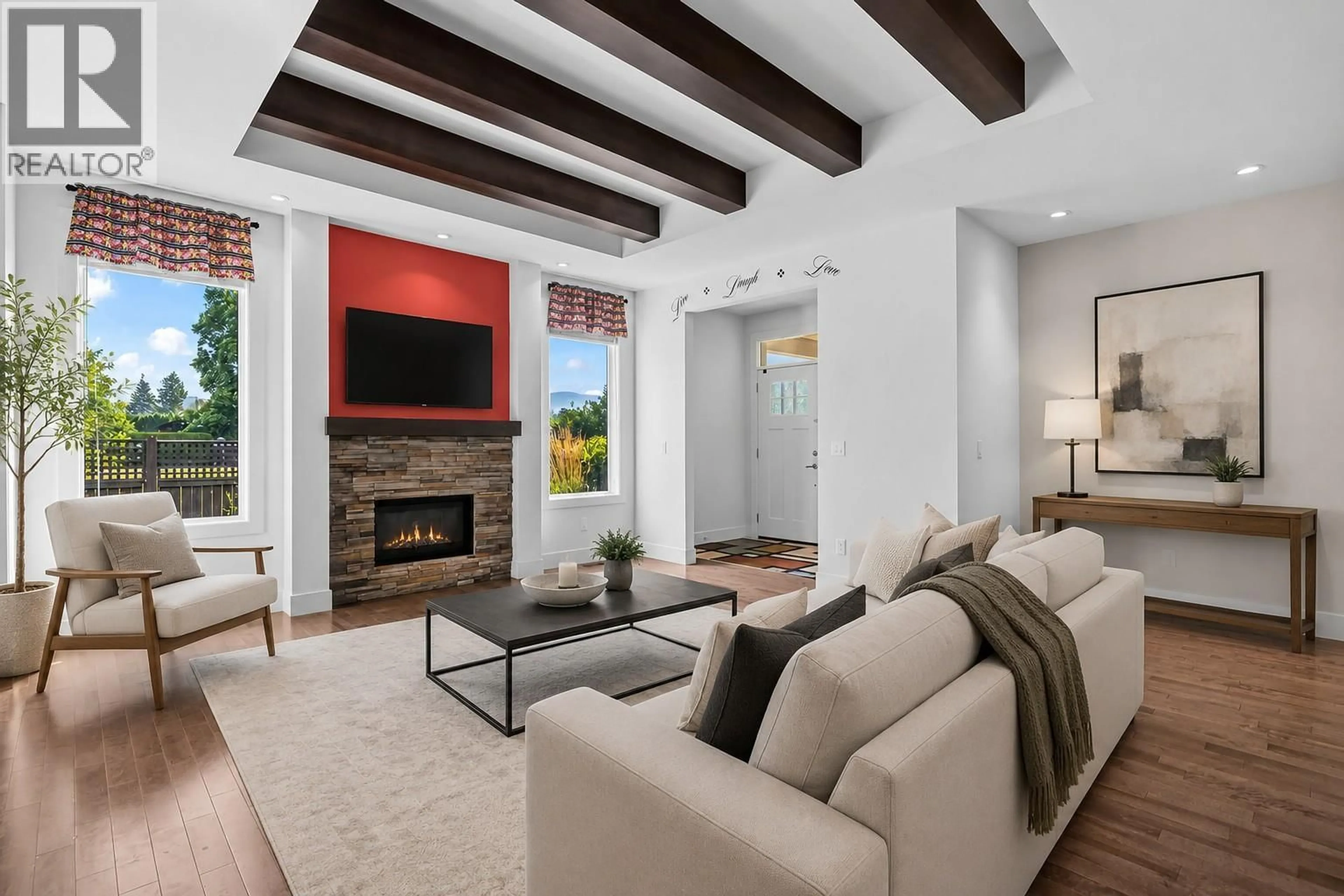 Living room with furniture, ceramic/tile floor for 50 - 1960 KLO ROAD, Kelowna British Columbia V1W5L2