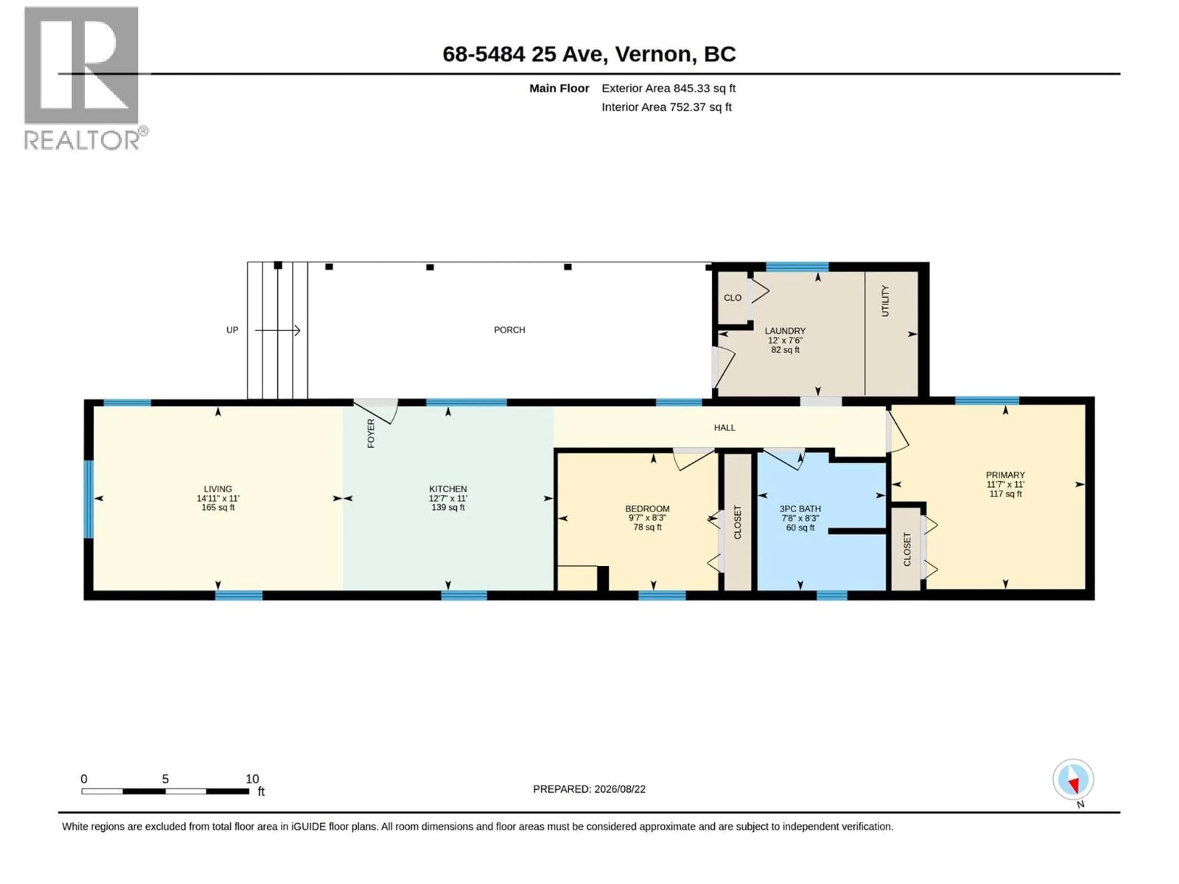 Floor plan for 68 - 5484 OKANAGAN LANDING ROAD, Vernon British Columbia V1T7A8