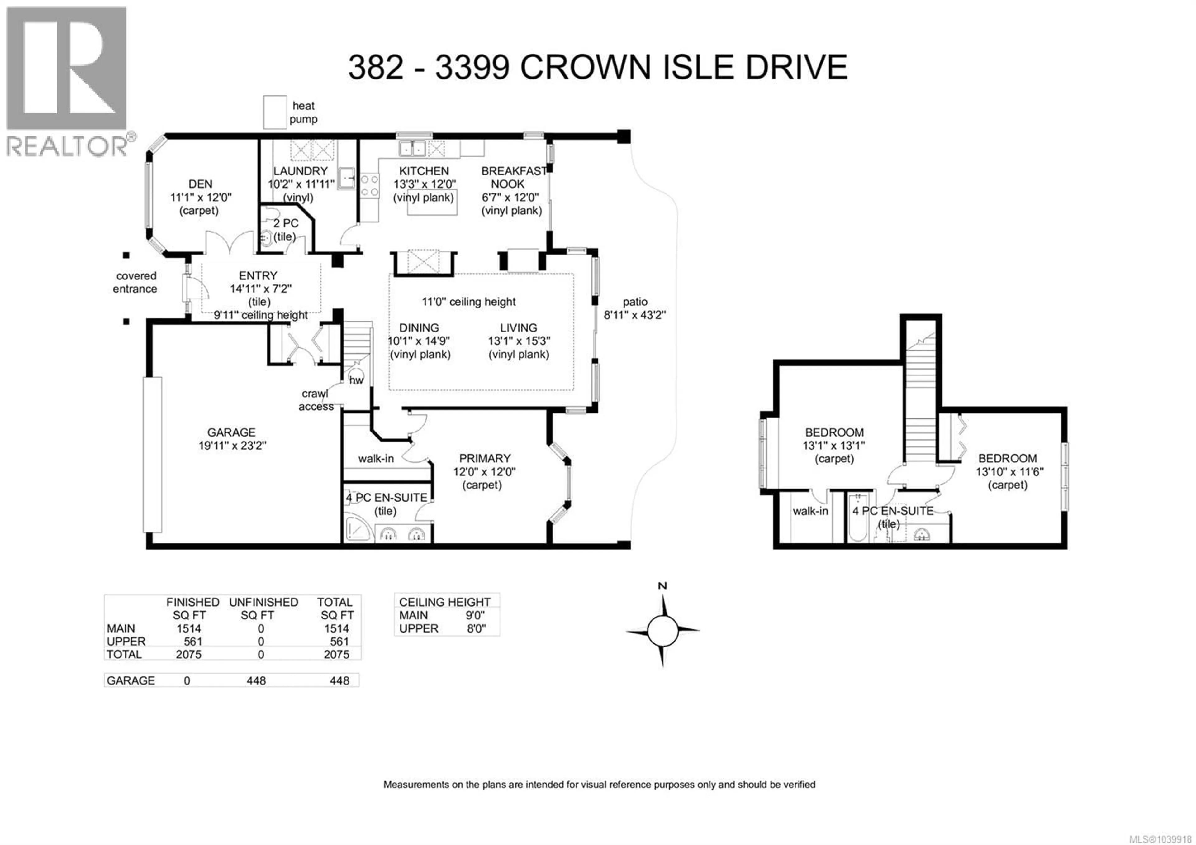 Floor plan for 382 - 3399 CROWN ISLE DRIVE, Courtenay British Columbia V9N9X7