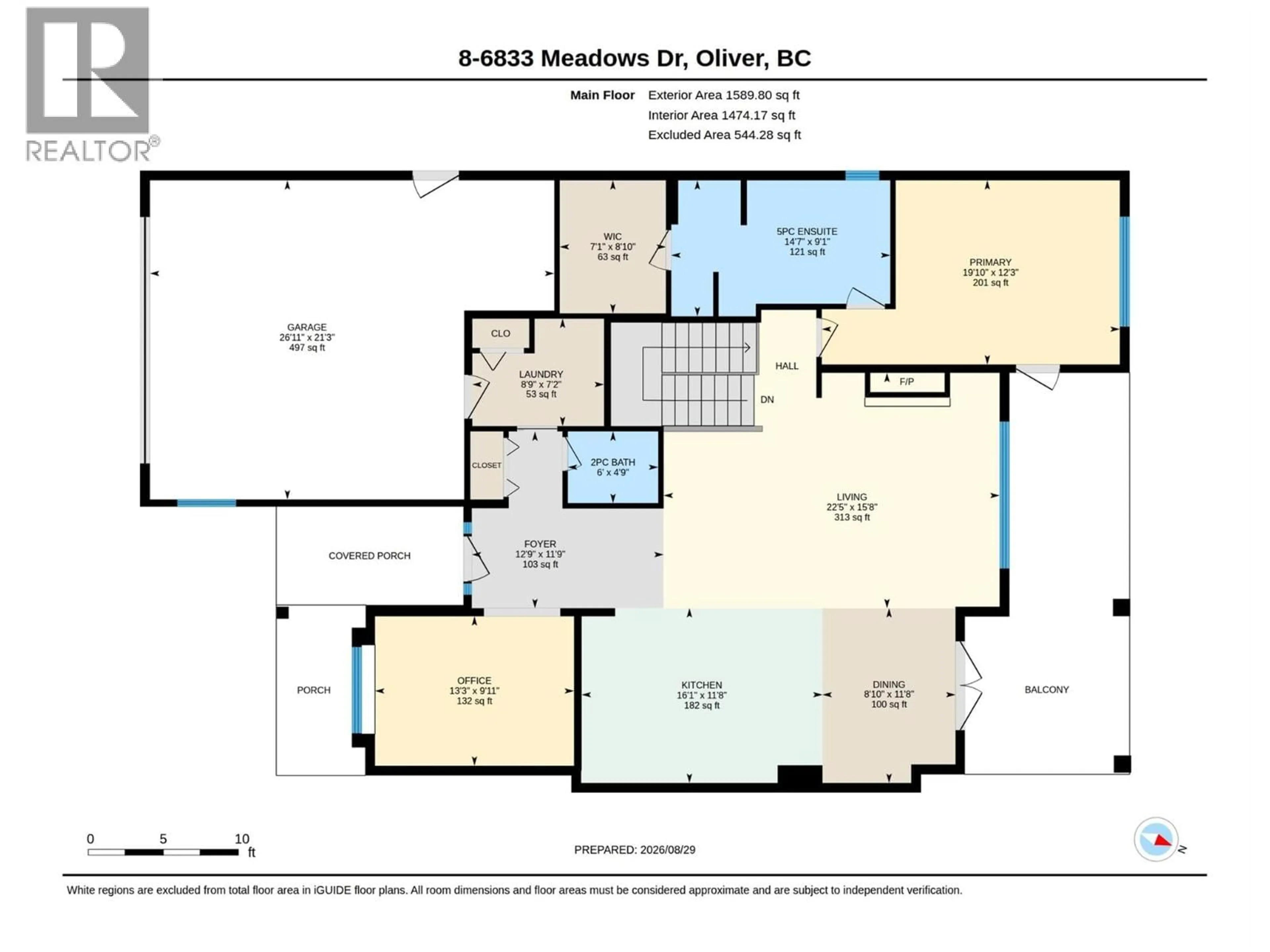 Floor plan for 8 - 6833 MEADOWS DRIVE, Oliver British Columbia V0H1T4