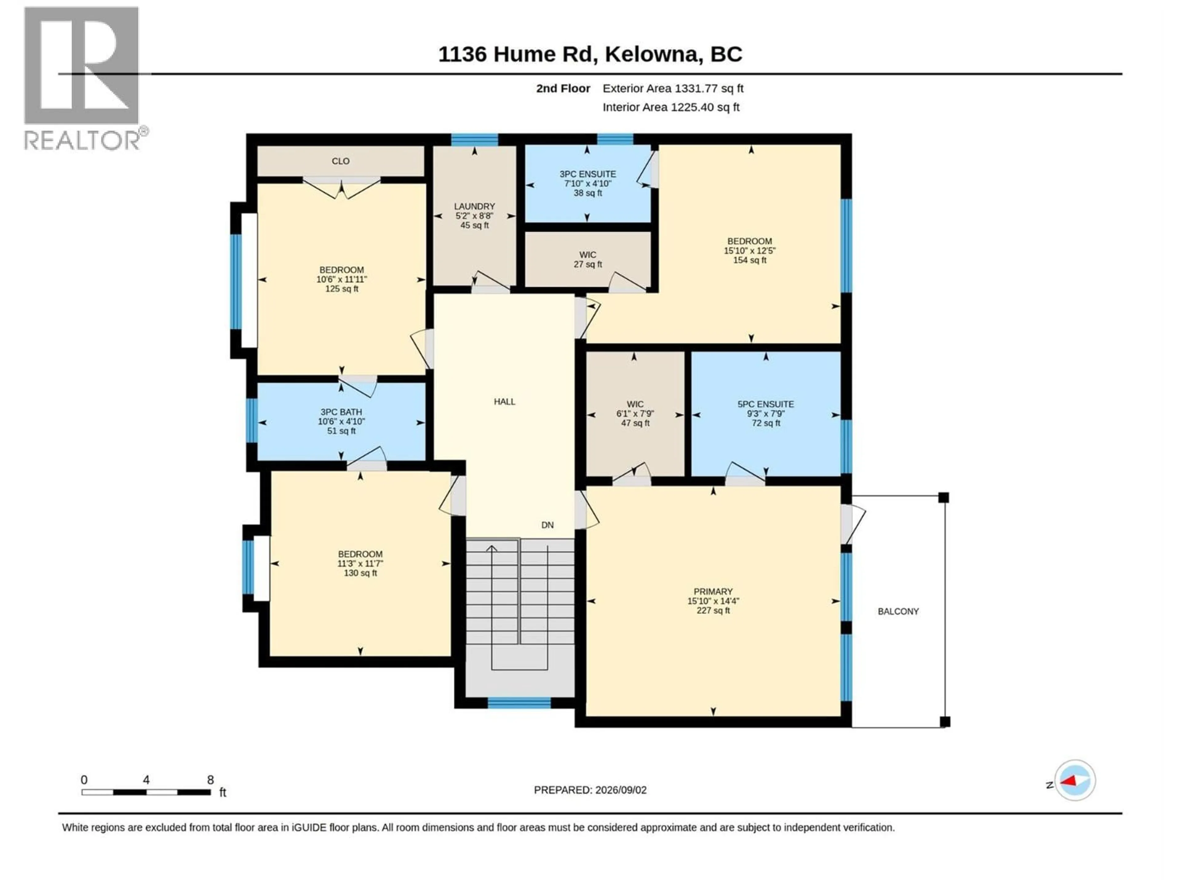 Floor plan for 1136 HUME AVENUE, Kelowna British Columbia V1P1S3