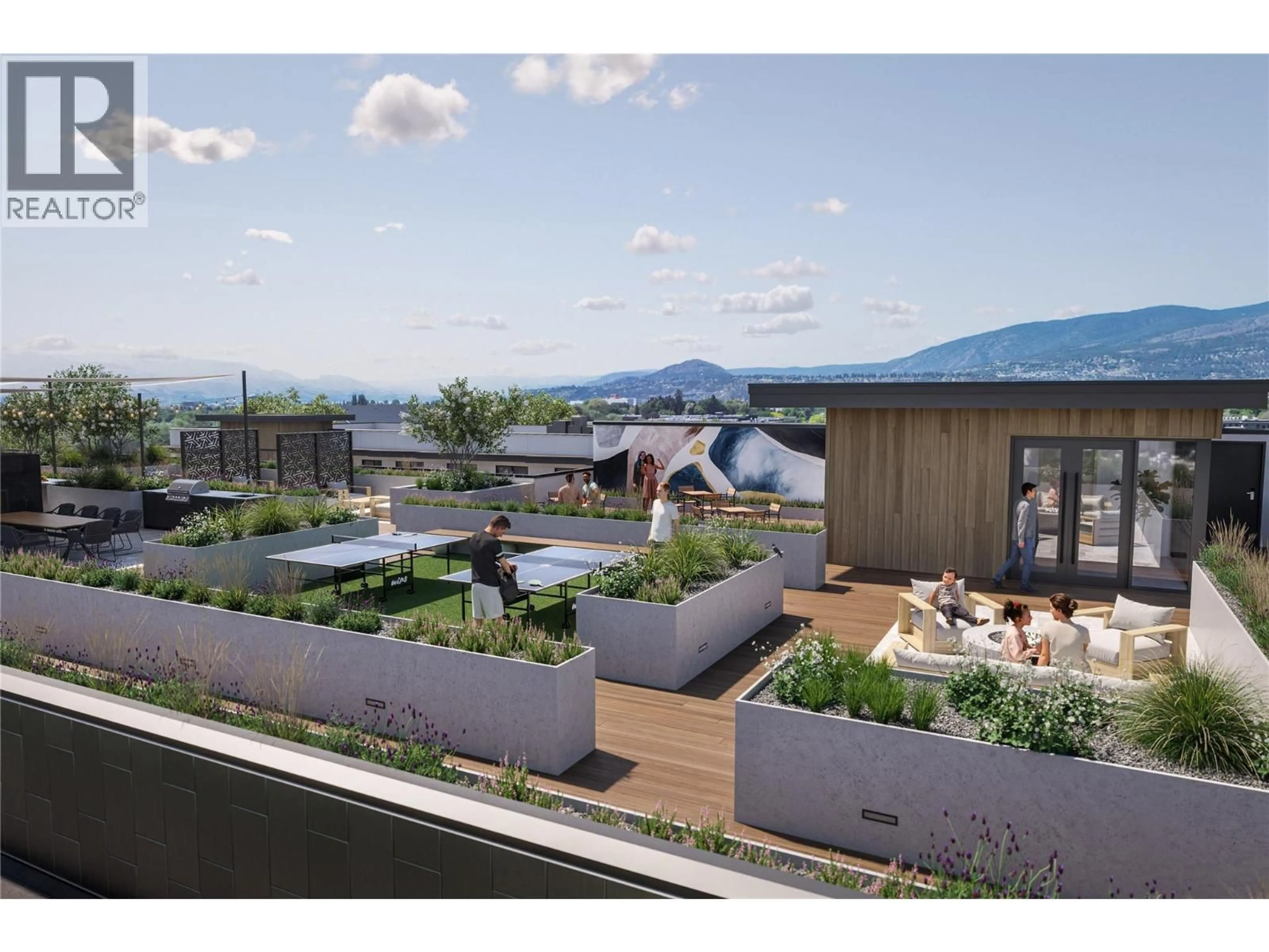 Patio, mountain view for 529 - 1281 PRIDHAM AVENUE, Kelowna British Columbia V1Y6B3