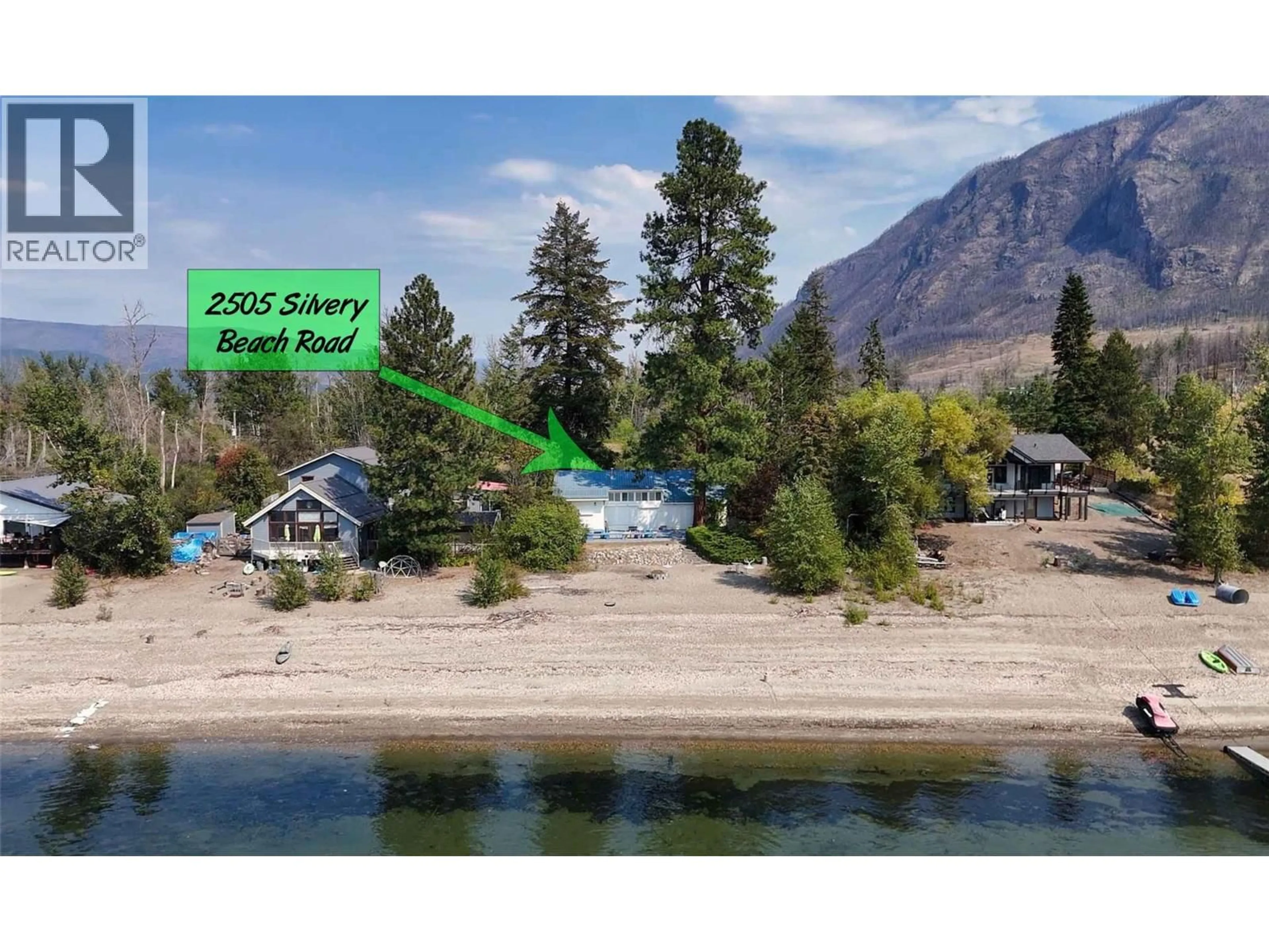 A pic from outside/outdoor area/front of a property/back of a property/a pic from drone, water/lake/river/ocean view for 2505 SILVERY BEACH ROAD, Chase British Columbia V0E1M1