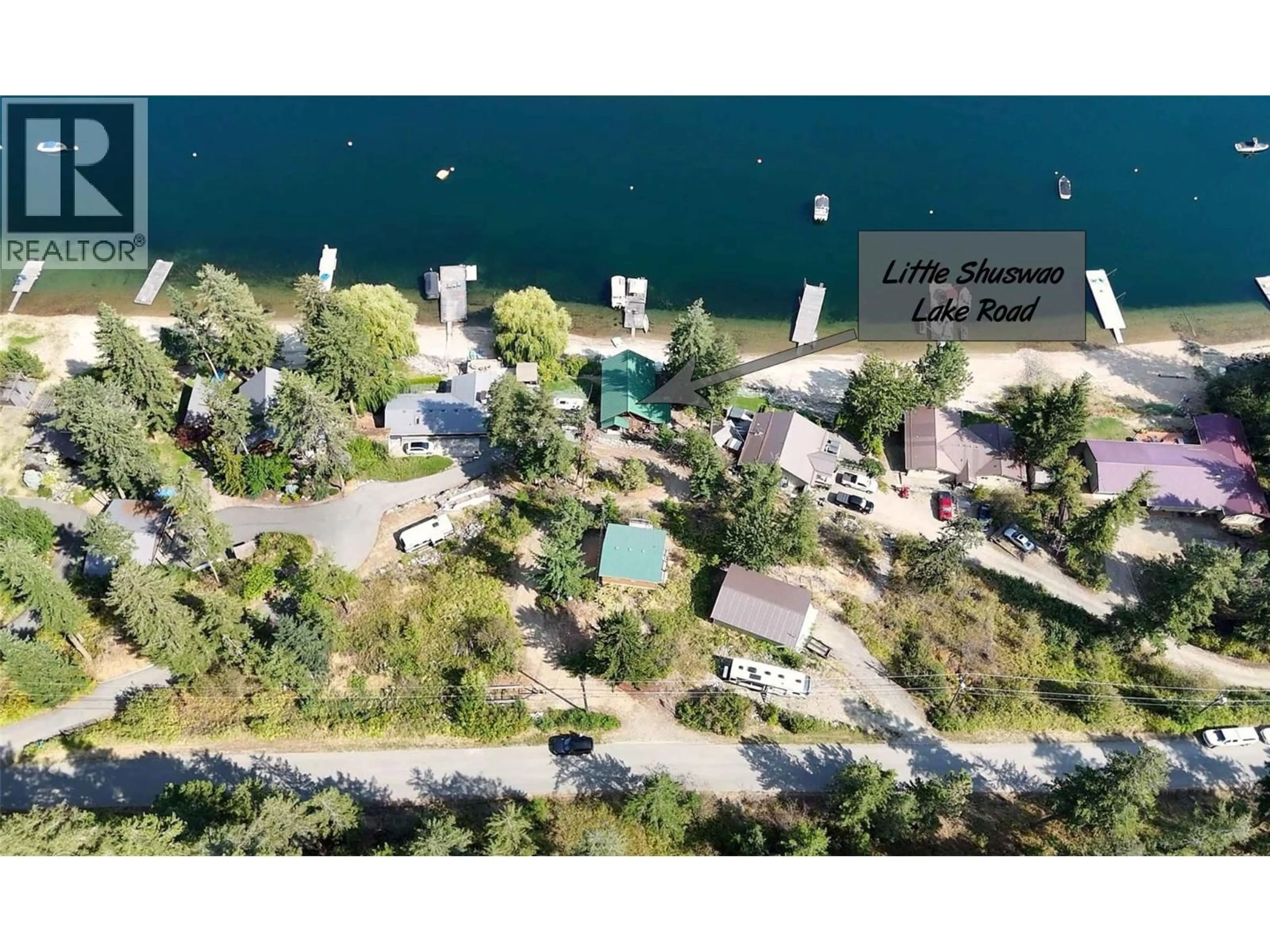 A pic from outside/outdoor area/front of a property/back of a property/a pic from drone, water/lake/river/ocean view for 957 LITTLE SHUSWAP LAKE ROAD, Chase British Columbia V0E1M2