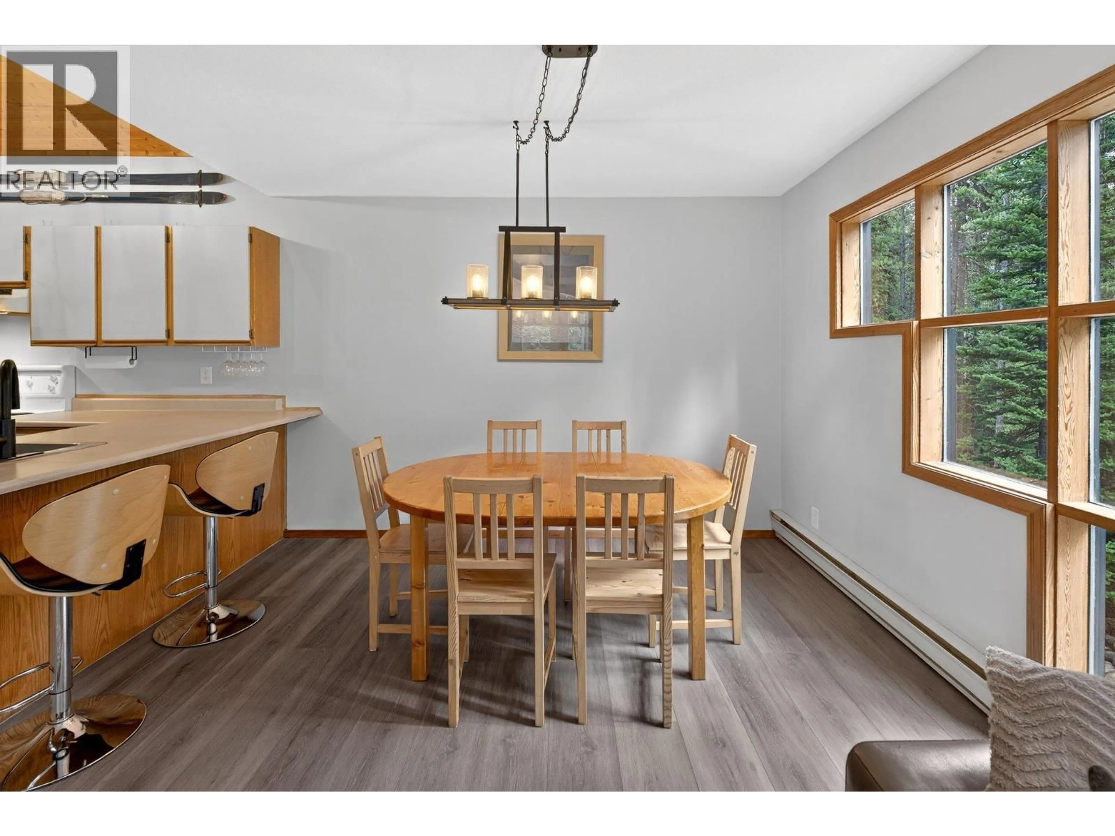 Dining room, wood/laminate floor for 102 - 103 WHITETAIL ROAD, Apex Mountain British Columbia V2A0E2