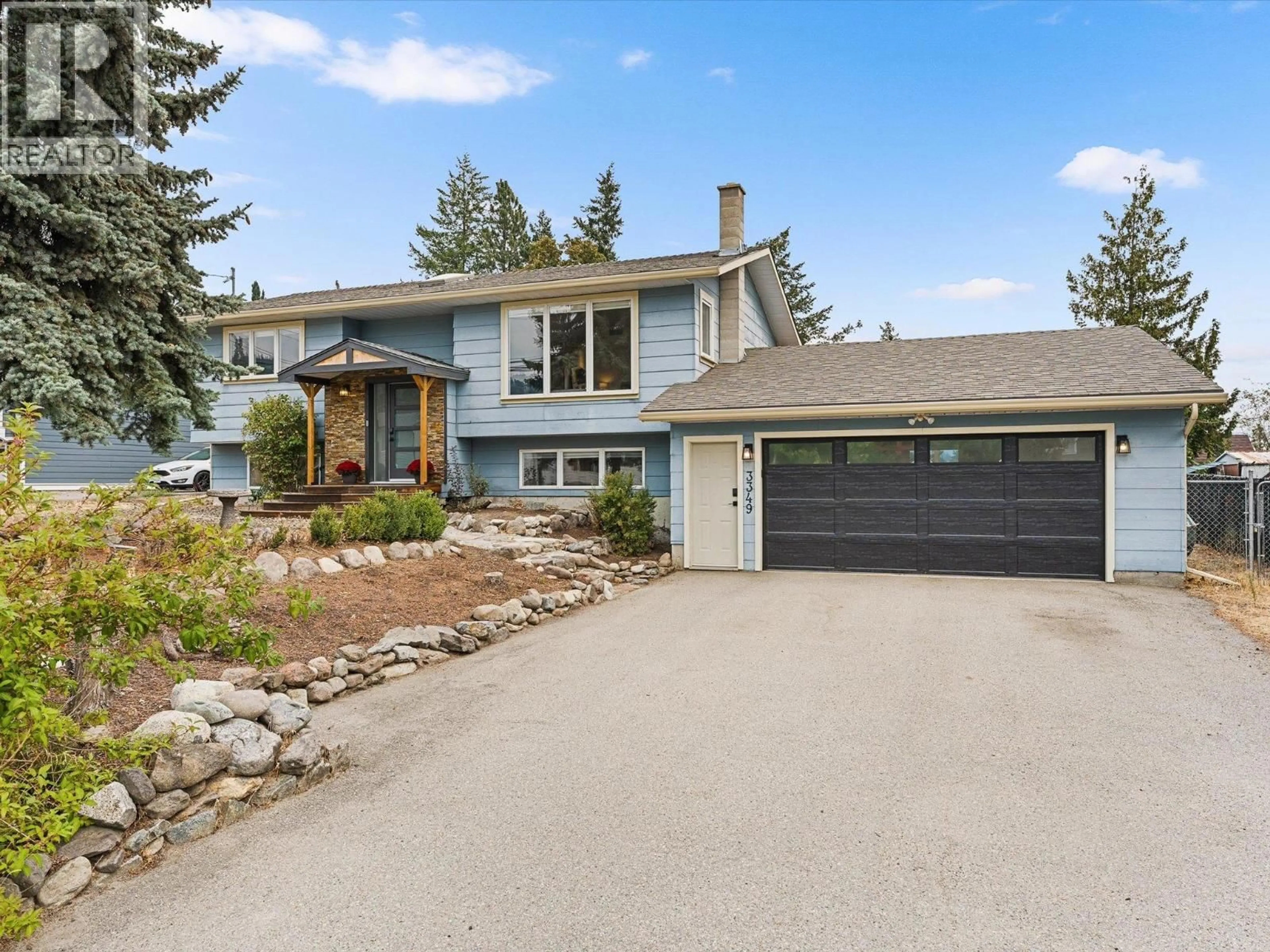 Home with vinyl exterior material, street for 3349 WEBBER ROAD, West Kelowna British Columbia V4T1G6