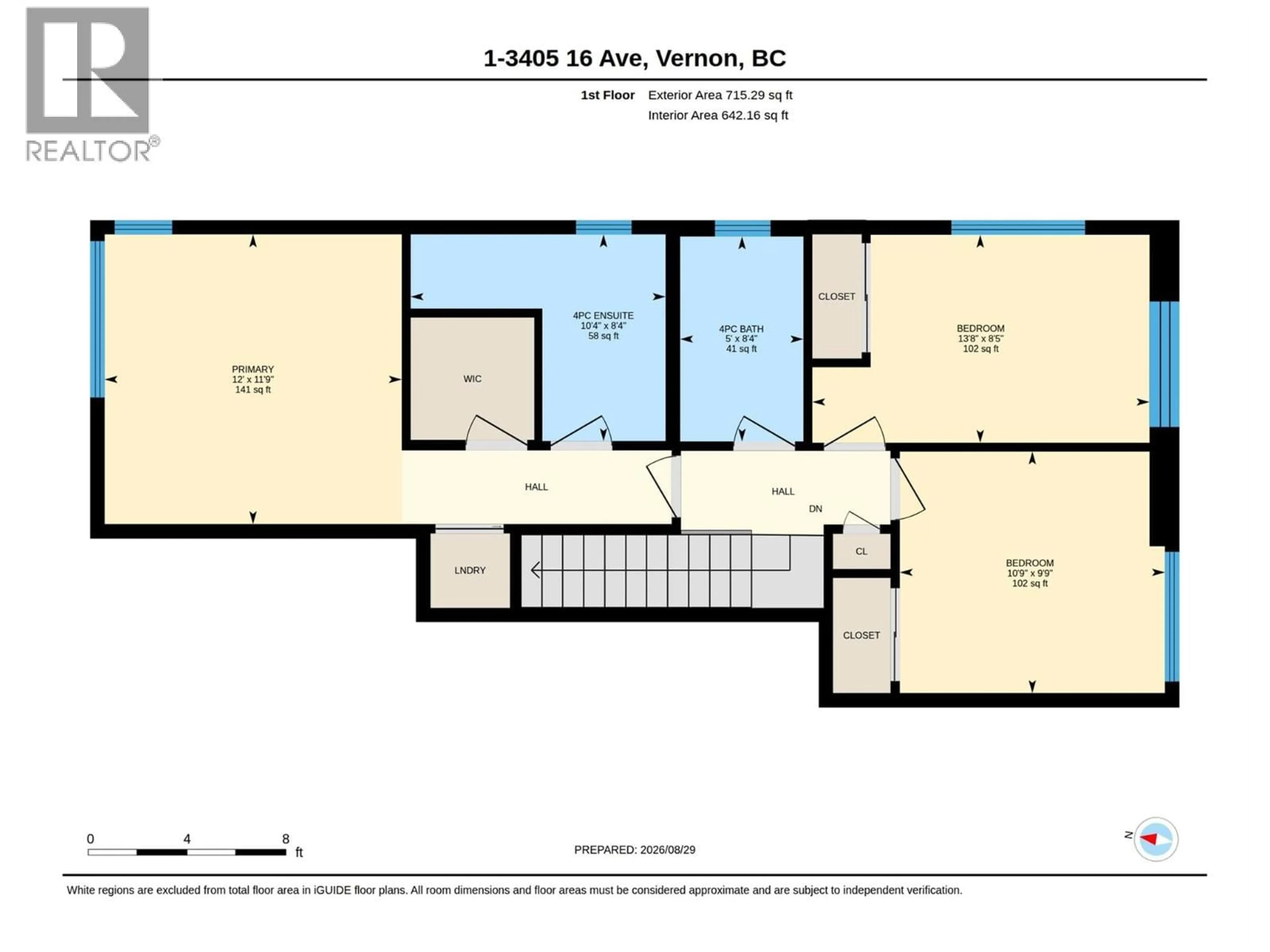 Floor plan for 1 - 3405 16 AVENUE, Vernon British Columbia V1T1A7