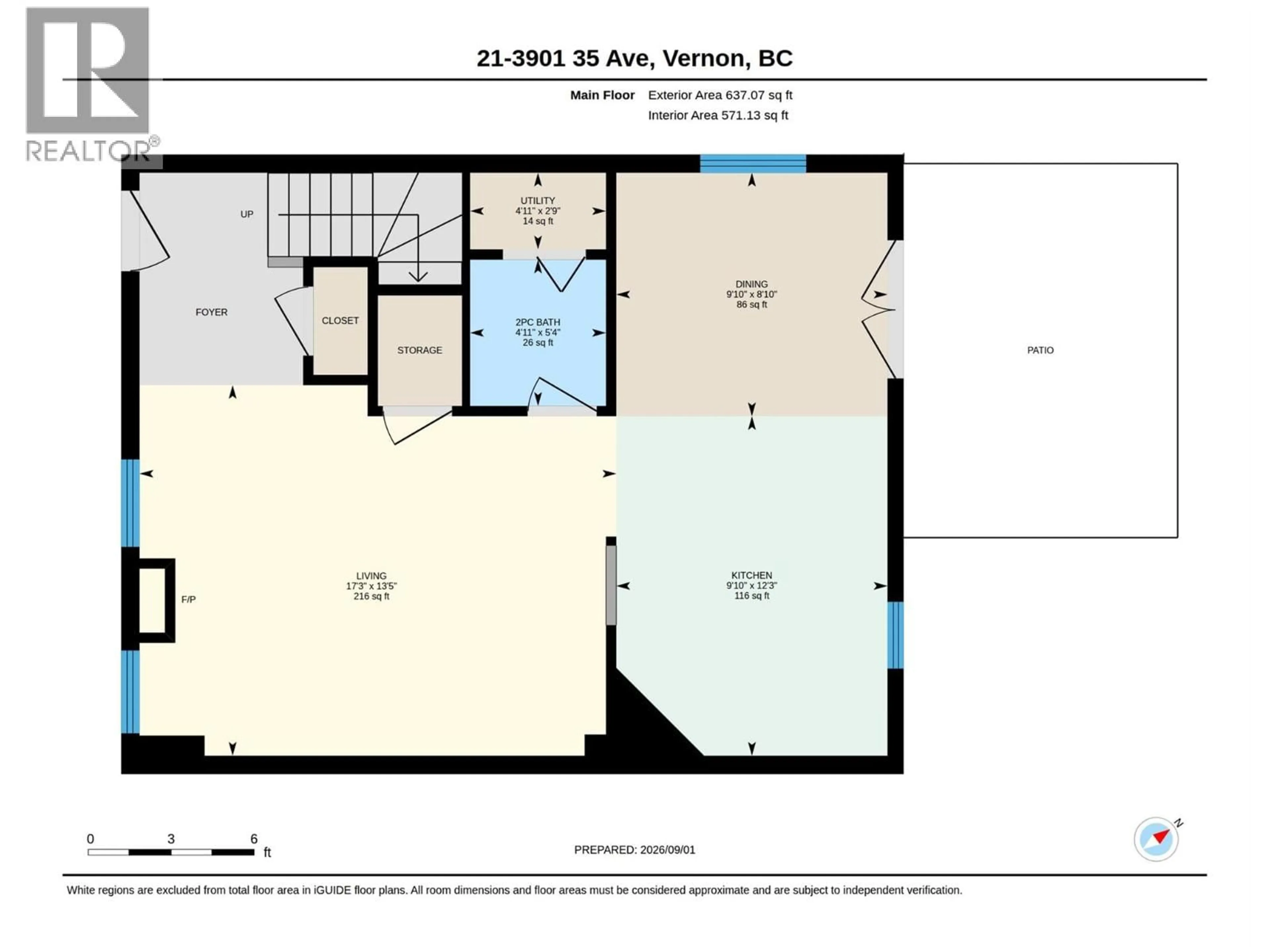 Floor plan for 21 - 3901 35 AVENUE, Vernon British Columbia V1T2V1