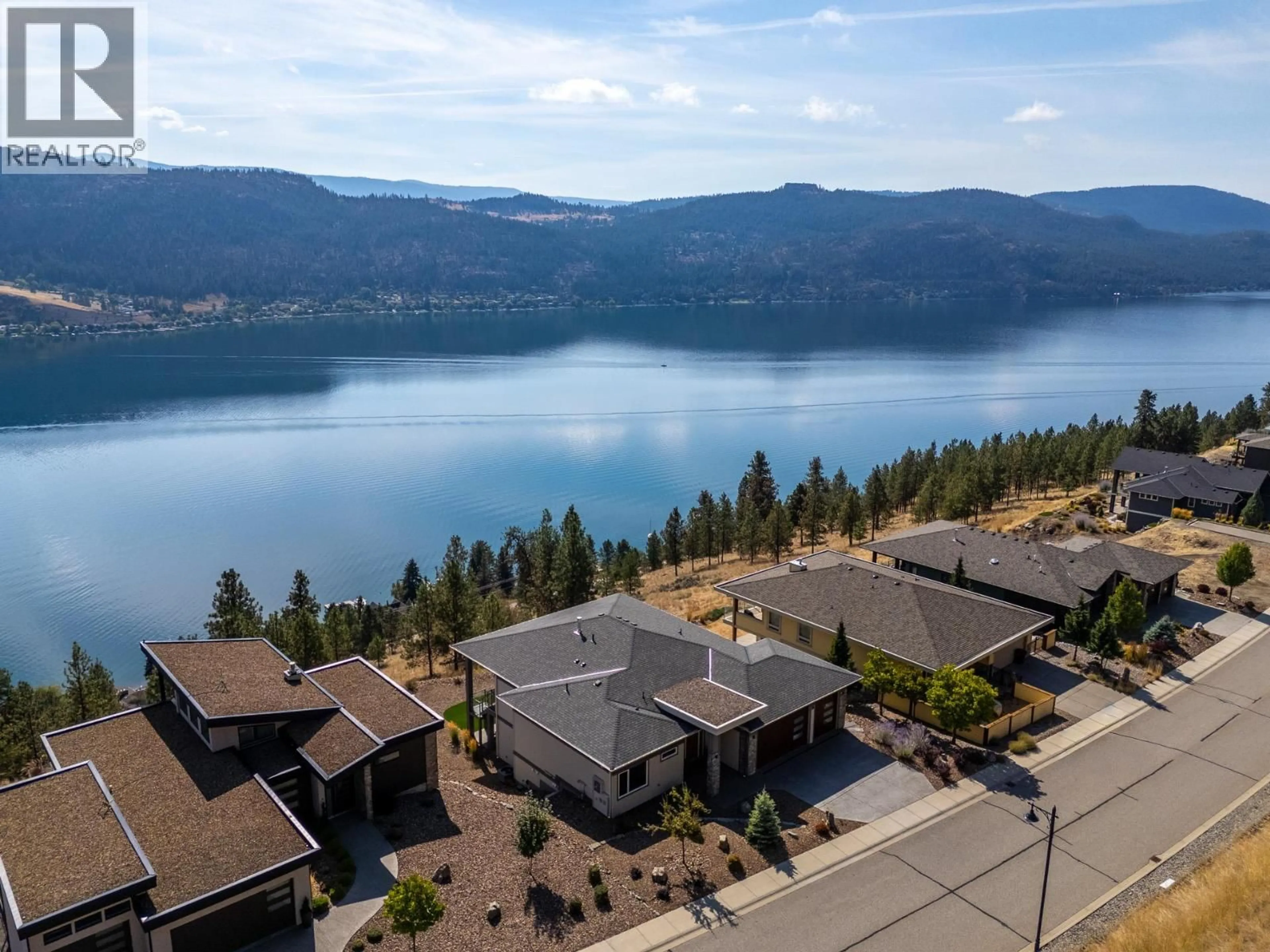 A pic from outside/outdoor area/front of a property/back of a property/a pic from drone, water/lake/river/ocean view for 8876 CROFTON ROAD, Vernon British Columbia V1H2L2